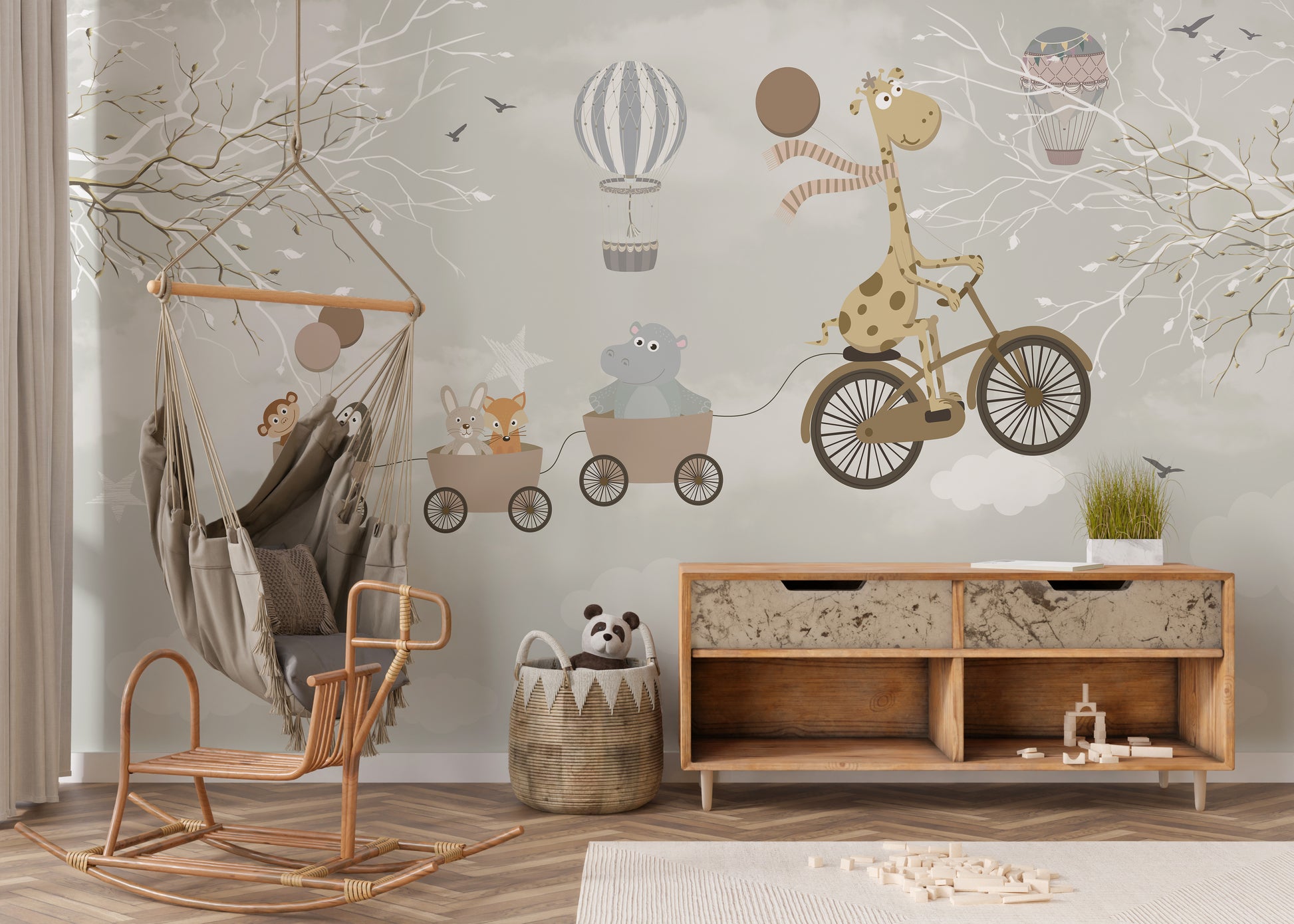 Cycling Adventures Sky High Design Wallpaper Mural
