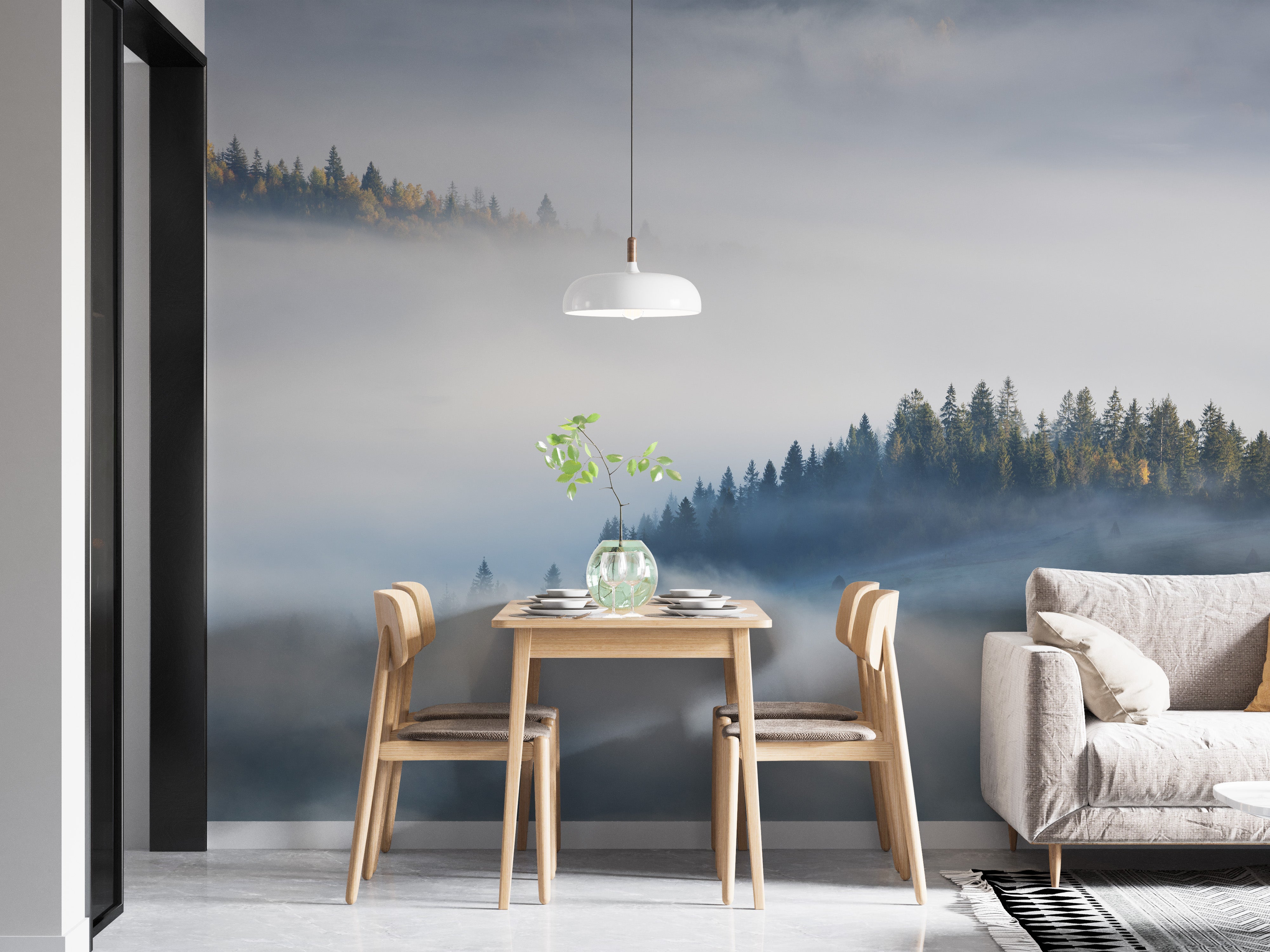 Maple Tree Wallpaper Mural with misty atmosphere
