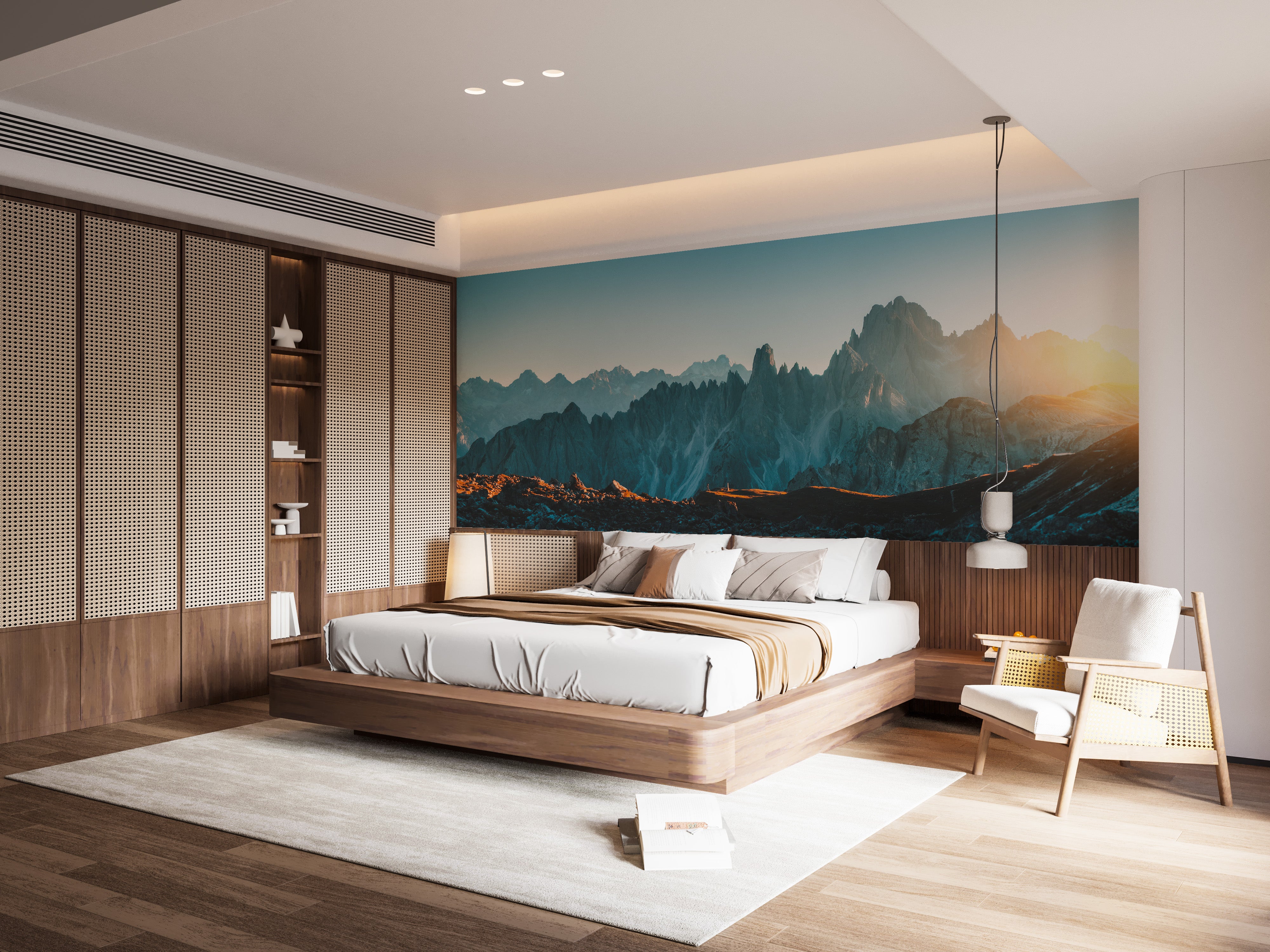 Dramatic Rocky Mountain Wallpaper Mural for any space
