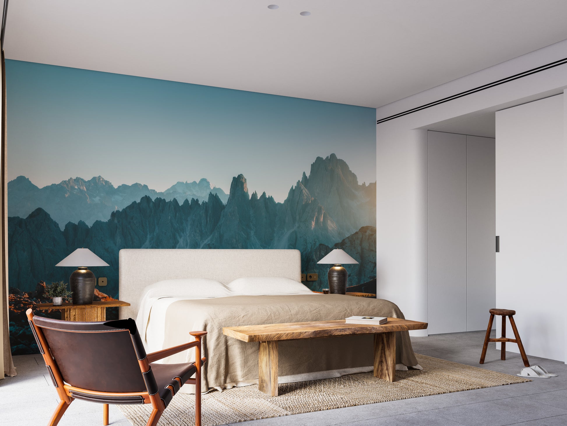 Stunning Rocky Mountain Wall Mural for a rugged feel
