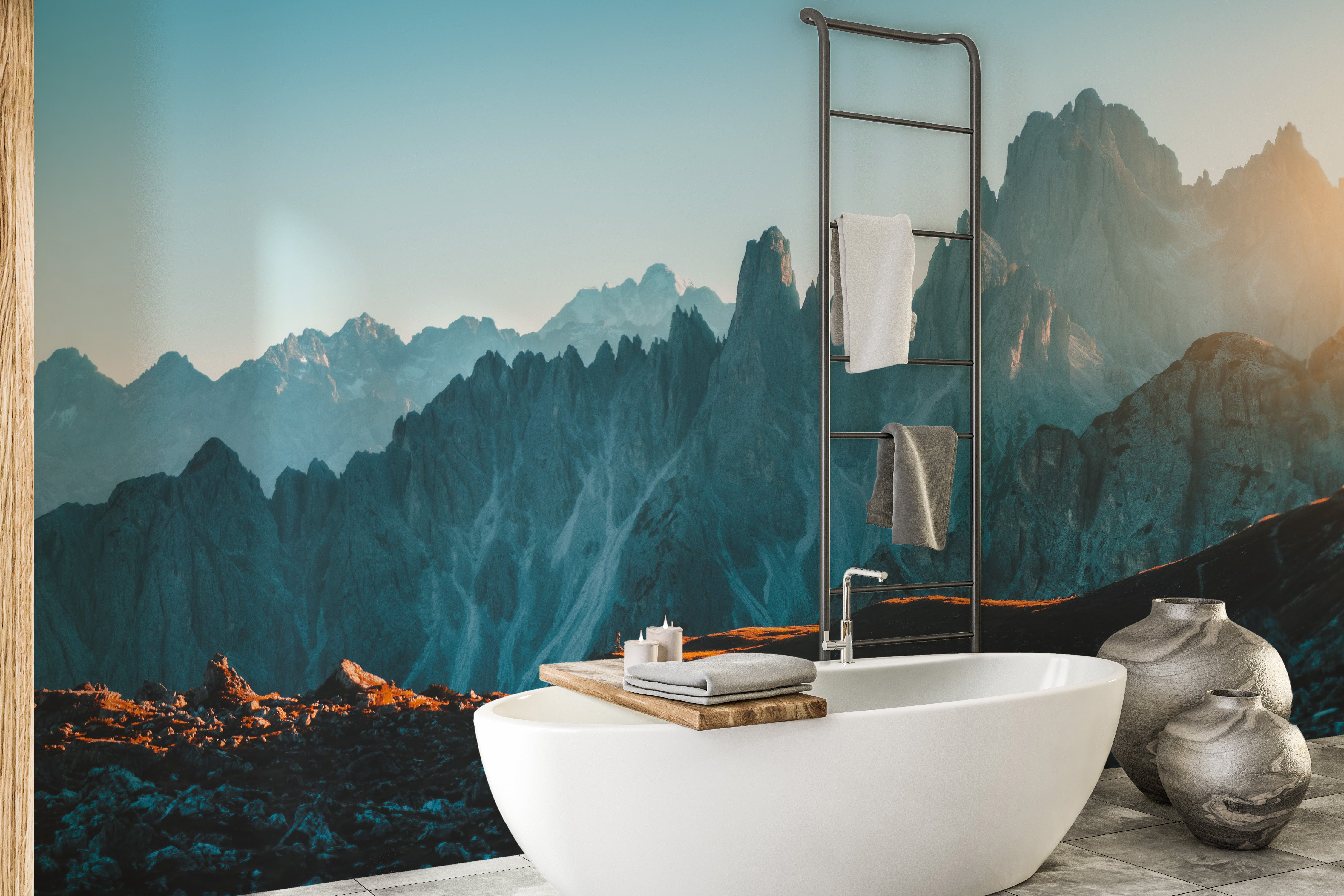 Dramatic Rocky Mountain Wallpaper Mural for a striking look
