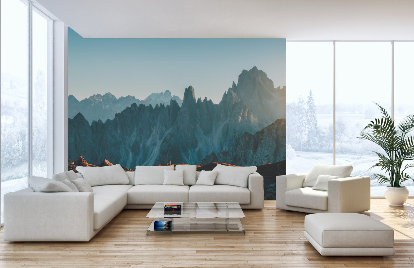 Dramatic Rocky Mountain Wallpaper Mural for your walls
