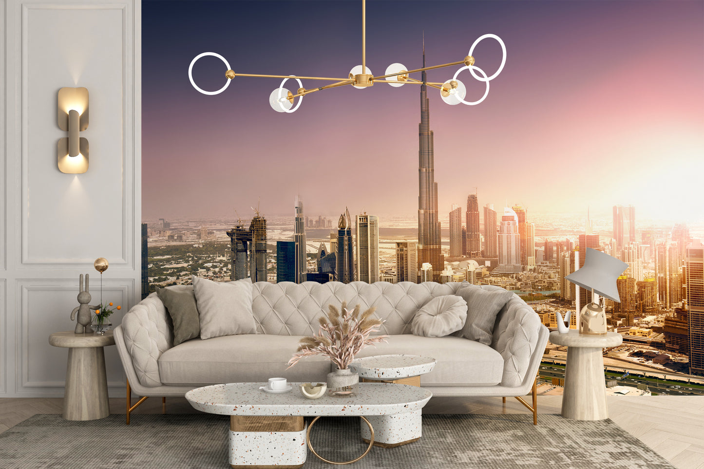 Dubai Sunset Wall Mural for a breathtaking design