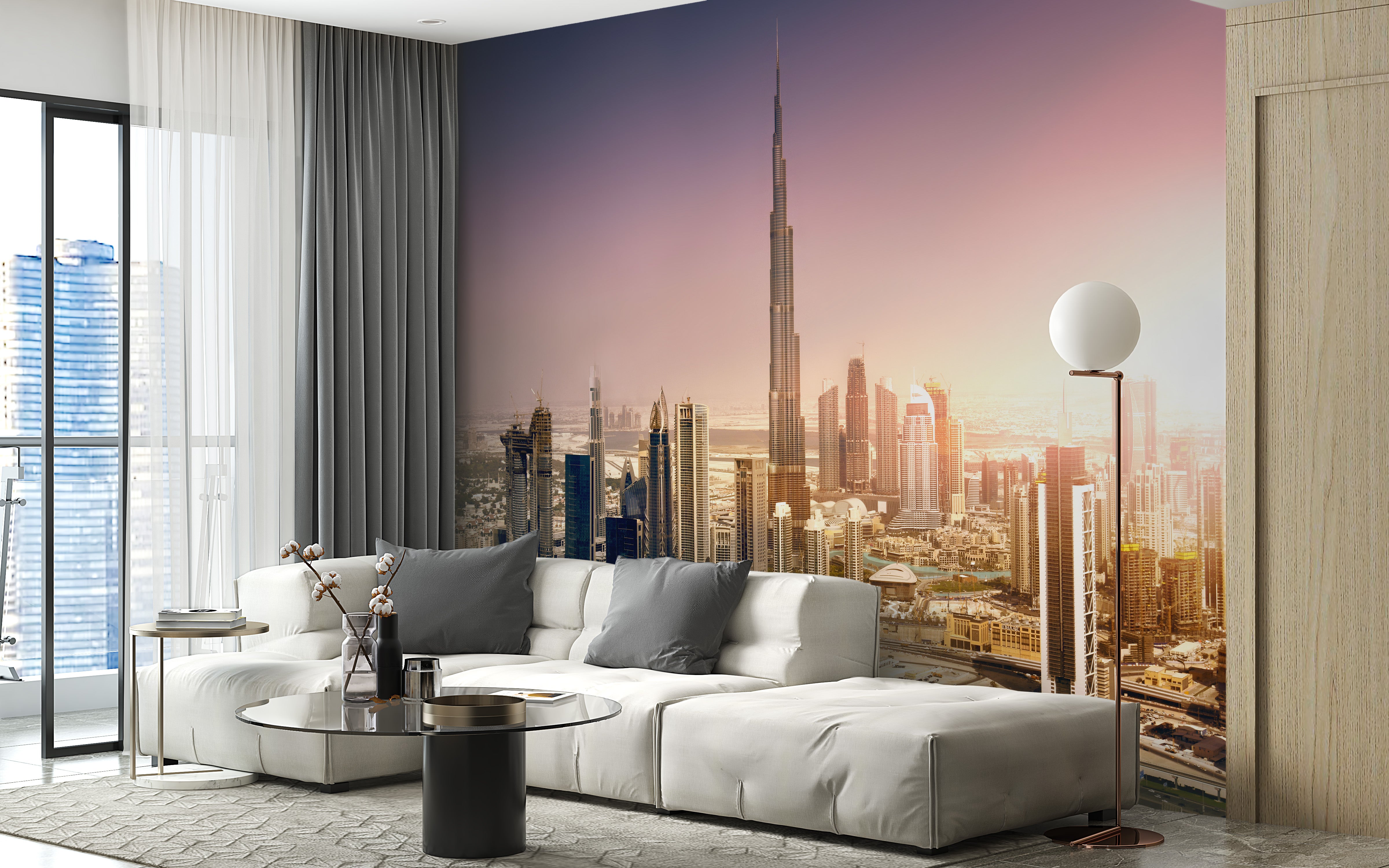 Dubai Sunset Wall Mural for a breathtaking skyline view