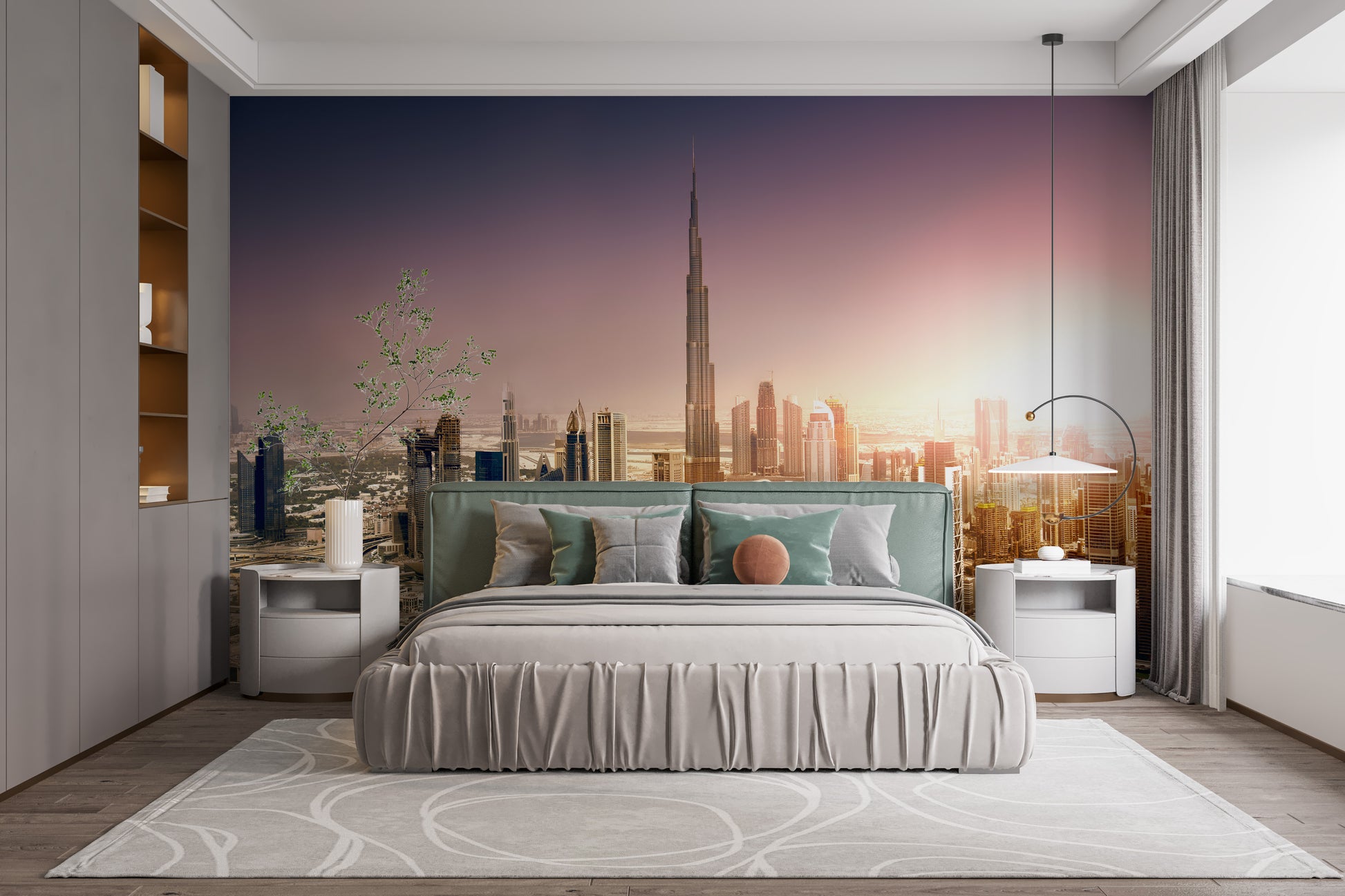 Dubai Sunset Spectacle Mural for an iconic city view