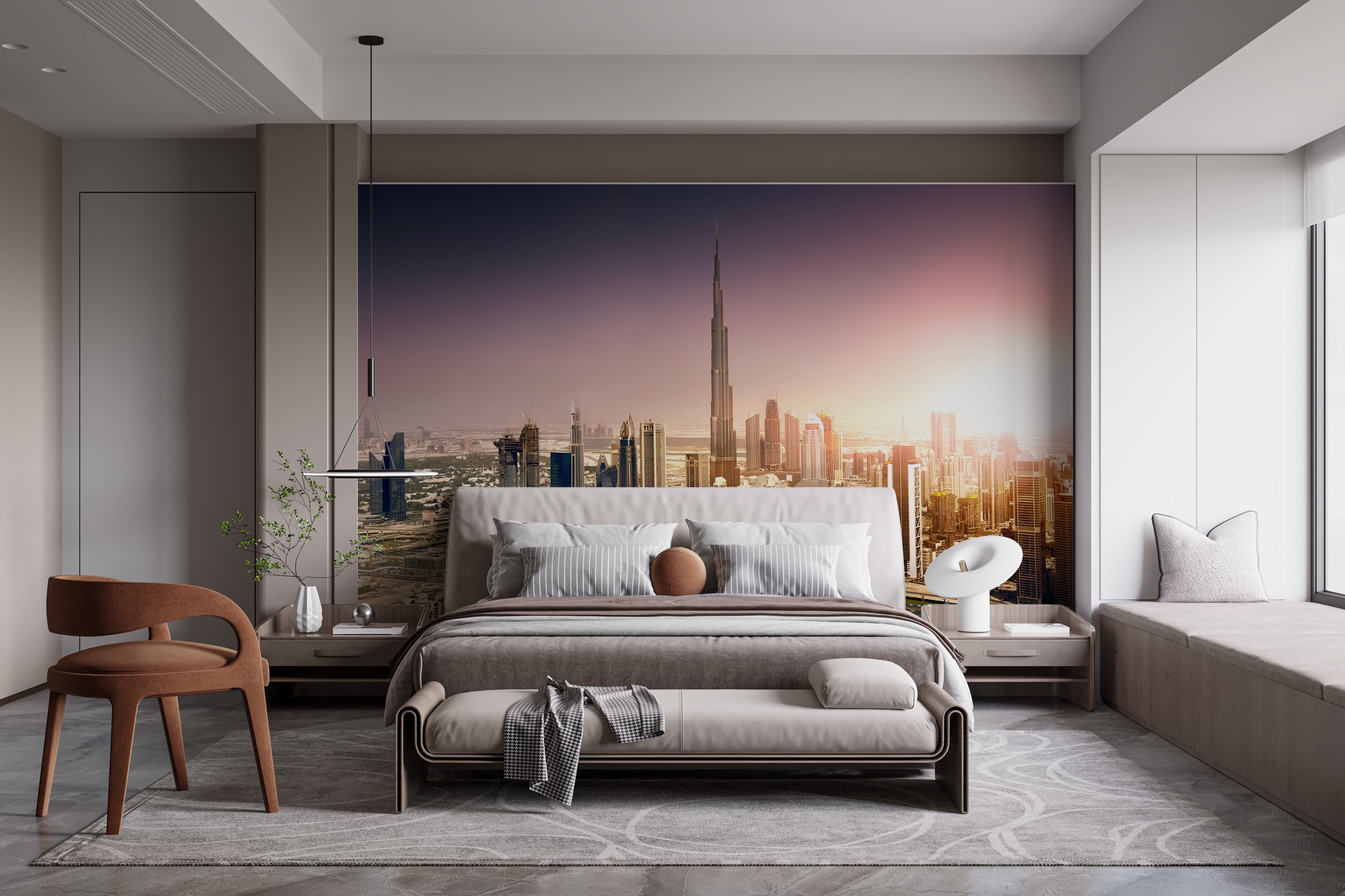 Sunset in Dubai Wallpaper Mural for dramatic decor