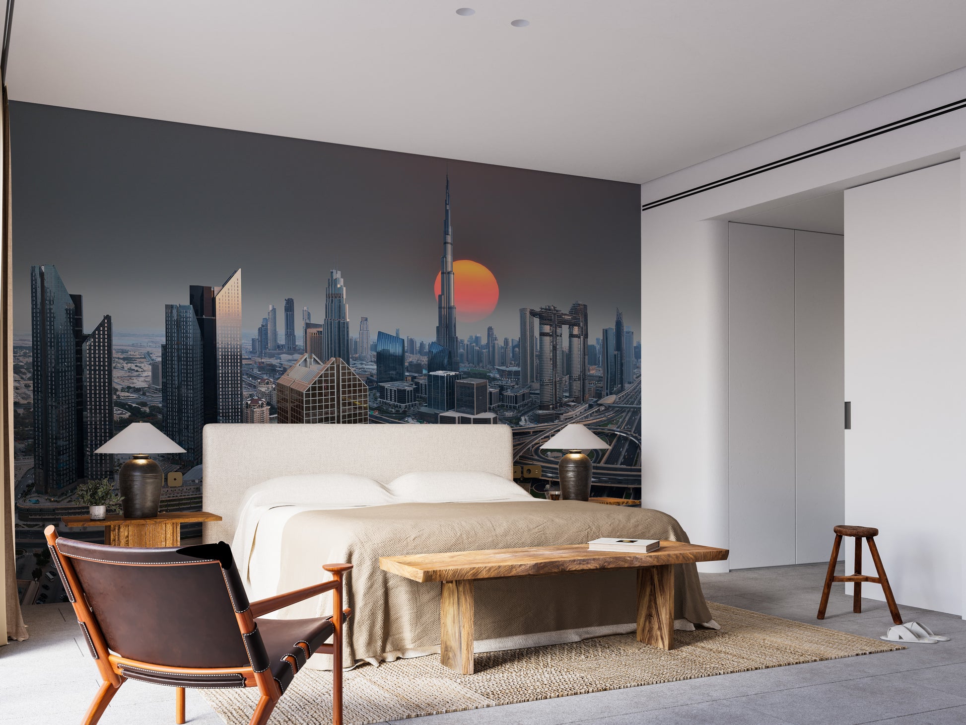 City of Gold Sunrise Wall Mural for a stunning effect
