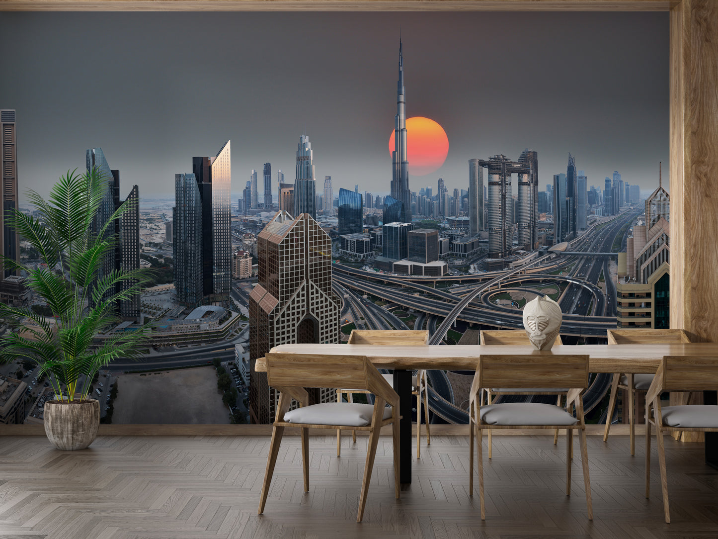 City of Gold Sunrise Wall Mural for a stunning effect
