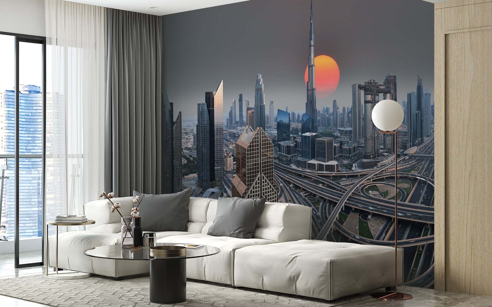 City of Gold at Sunrise Wallpaper Mural for vibrant walls
