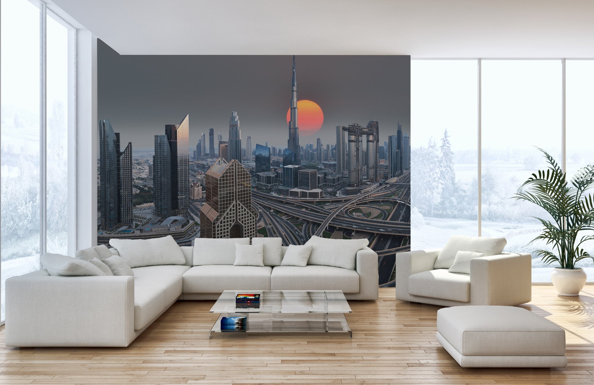 City of Gold at Sunrise Wallpaper Mural for warm tones
