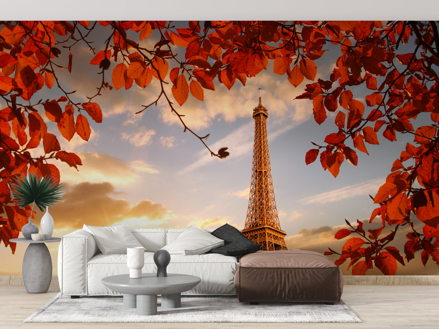 Autumn Whispers in Paris Mural for a cozy ambiance