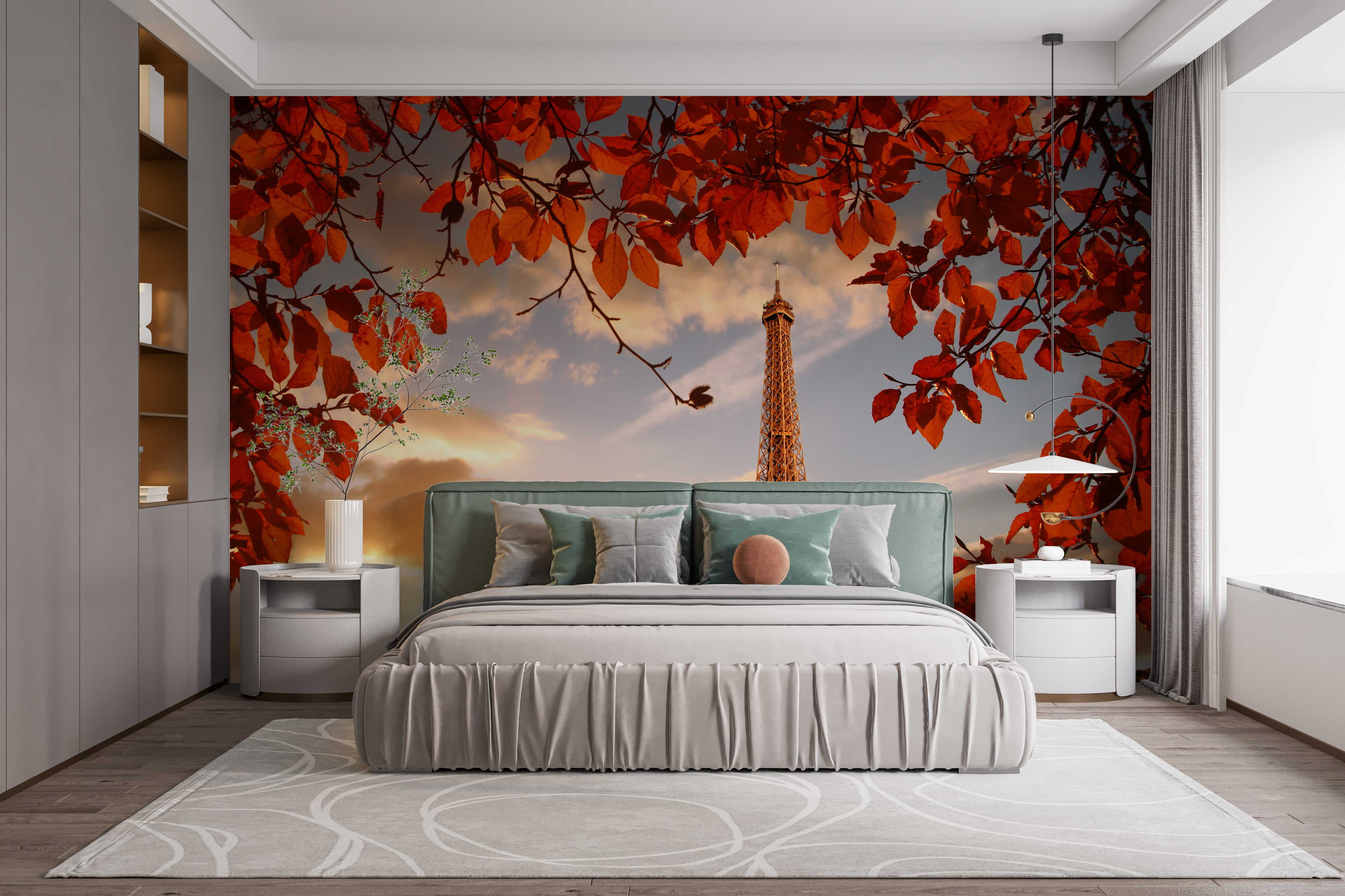 Autumn Whispers in Paris Wall Mural for a warm feel