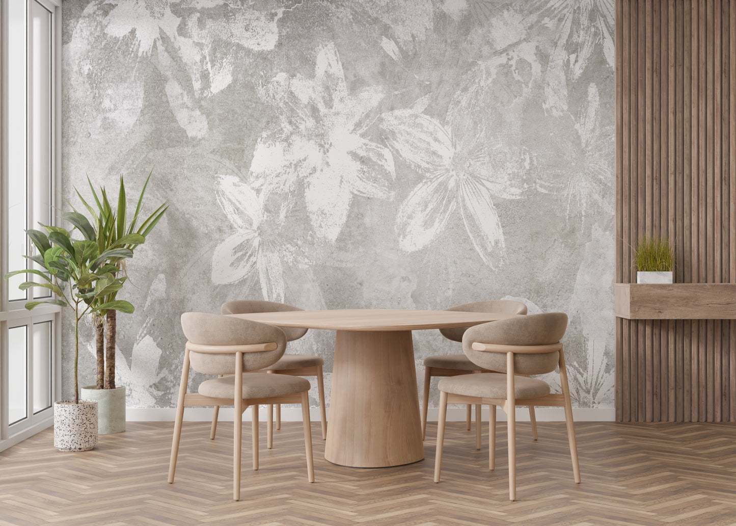 Vintage Floral Charm Wallpaper Mural for Decoration
