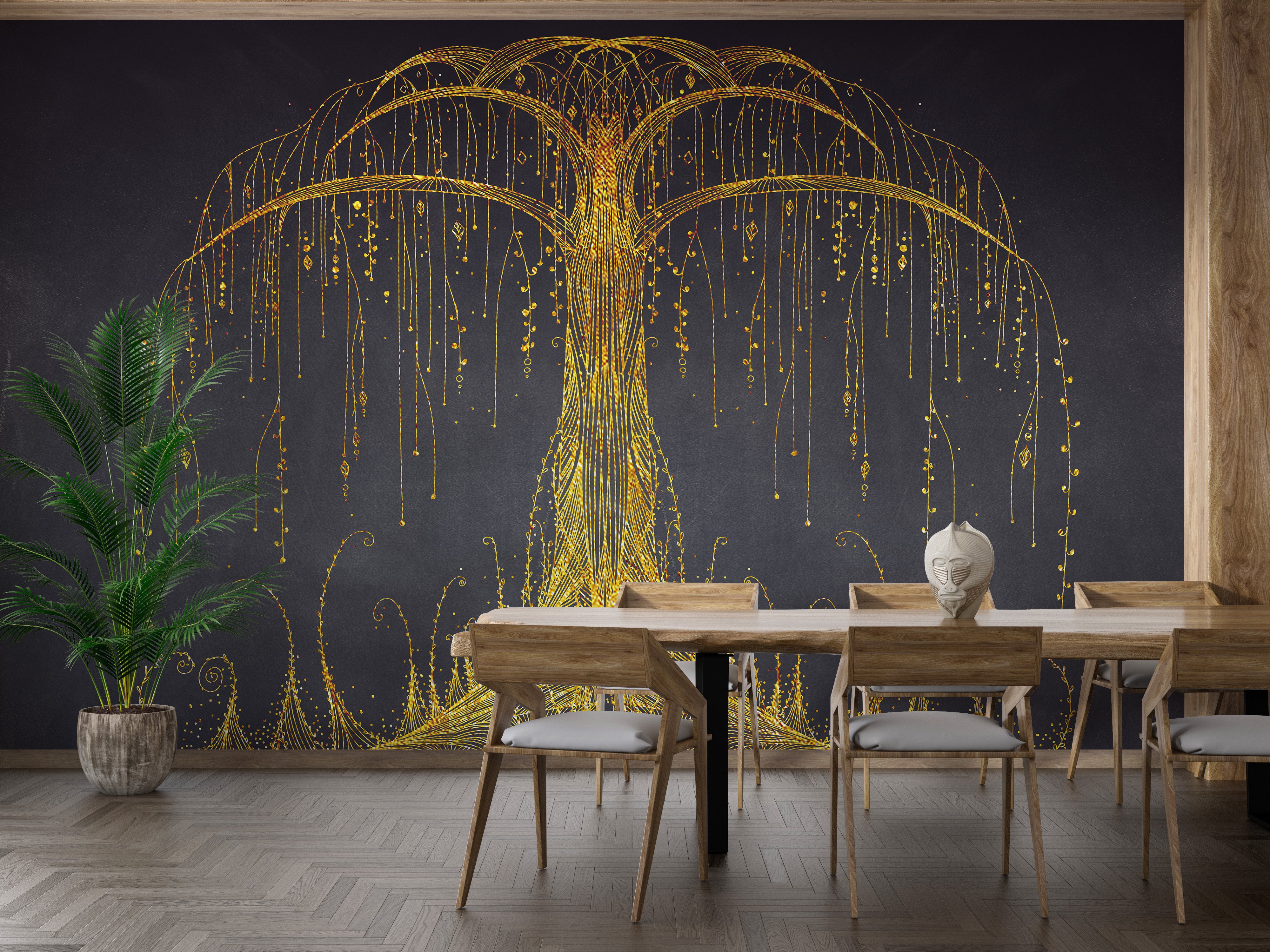 Removable Abstract Tree of Elegance Mural for Your Walls
