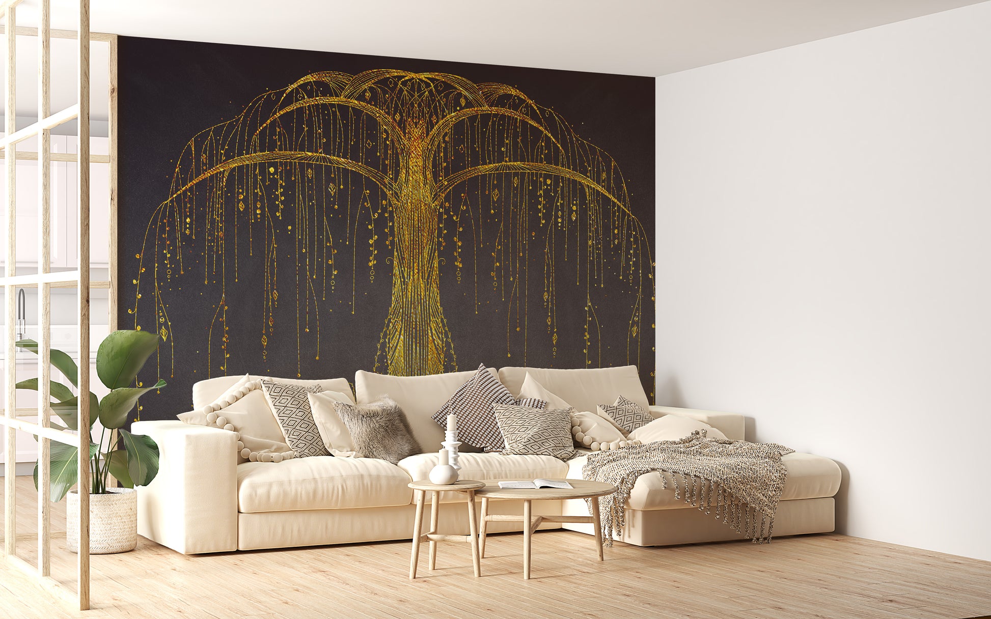 Removable Abstract Tree of Elegance Wall Mural Style
