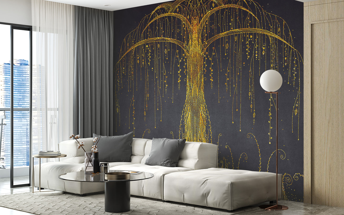 Abstract Tree of Elegance Removable Wall Mural Decor
