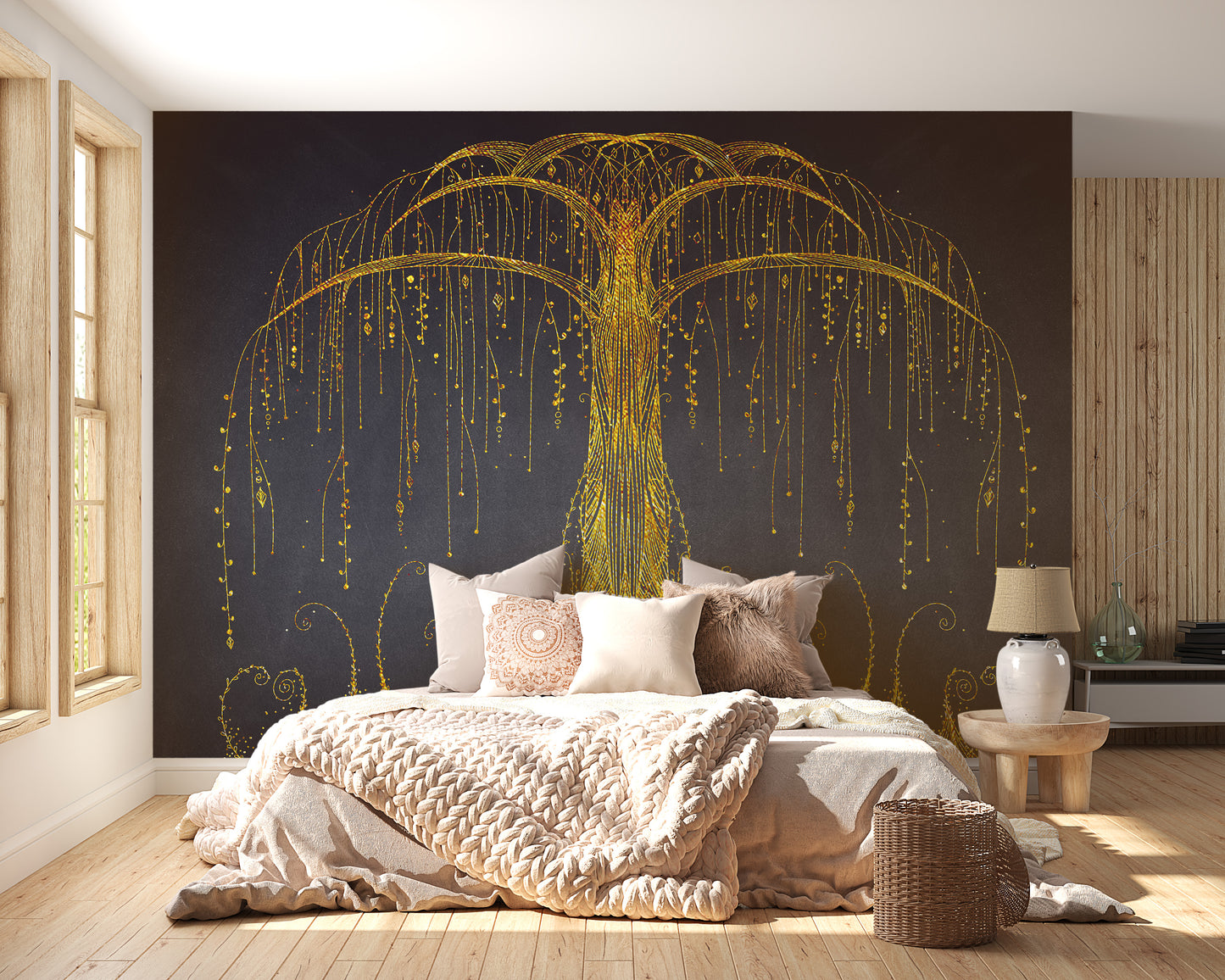 Removable Abstract Tree of Elegance Wall Mural Art
