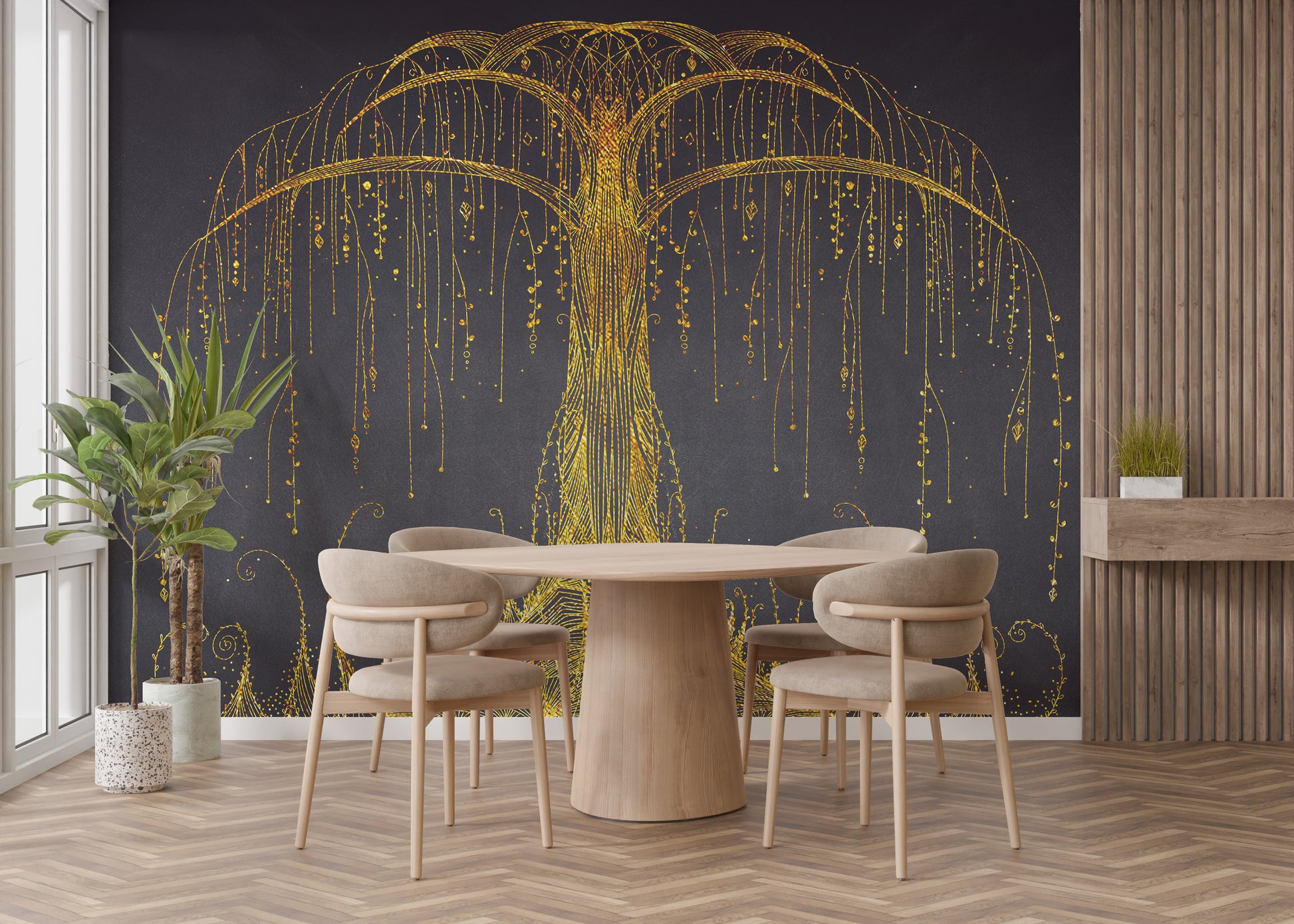 Abstract Tree of Elegance Removable Wall Mural Art
