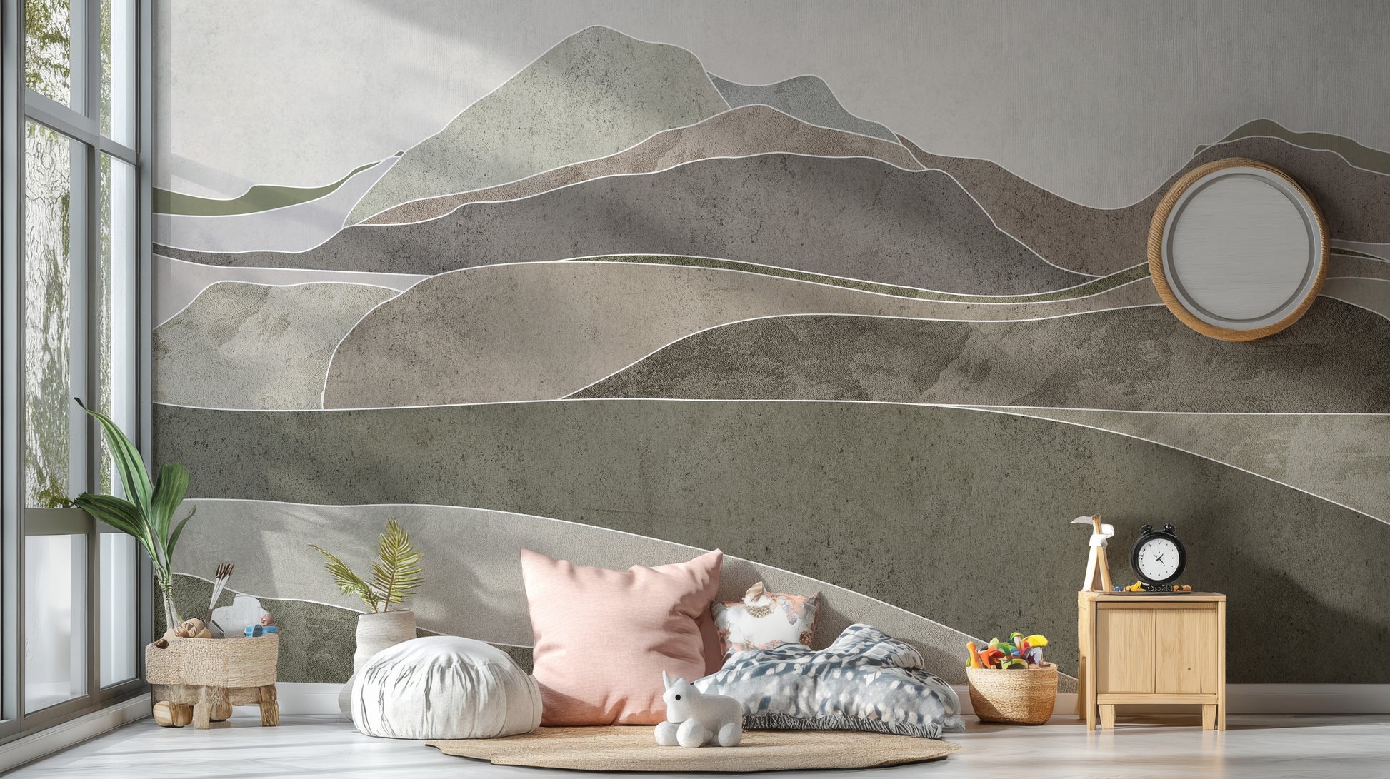 Natural Brown Horizons Wall Mural for Warm Spaces
