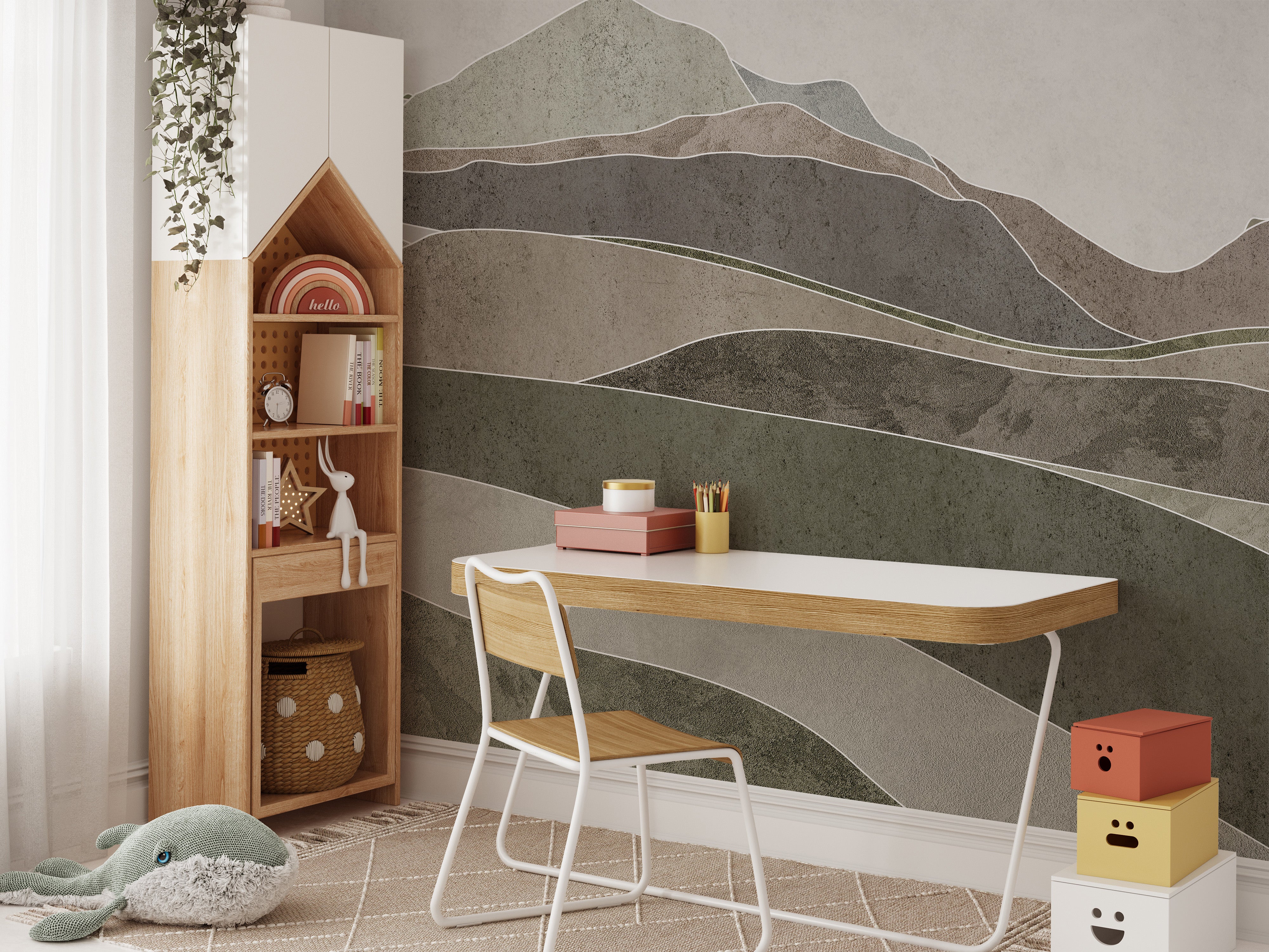 Natural Brown Horizons Wall Mural for Stylish Walls
