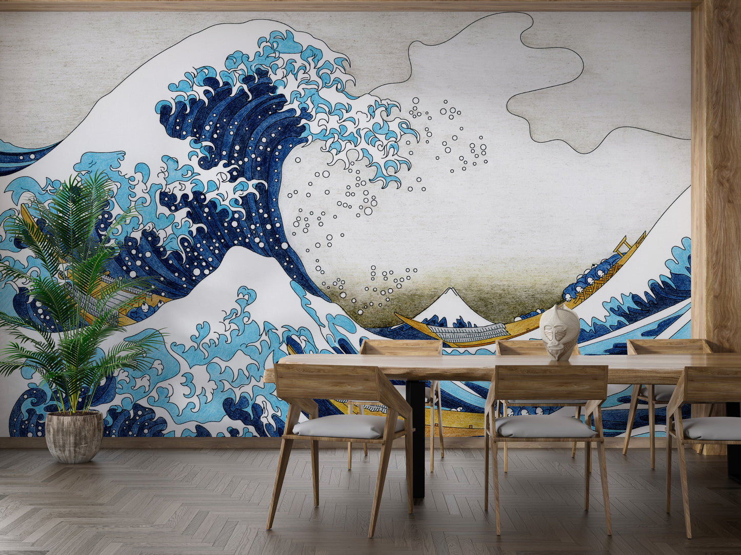 Mesmerizing Kanagawa Wave Wall Mural for Unique Style
