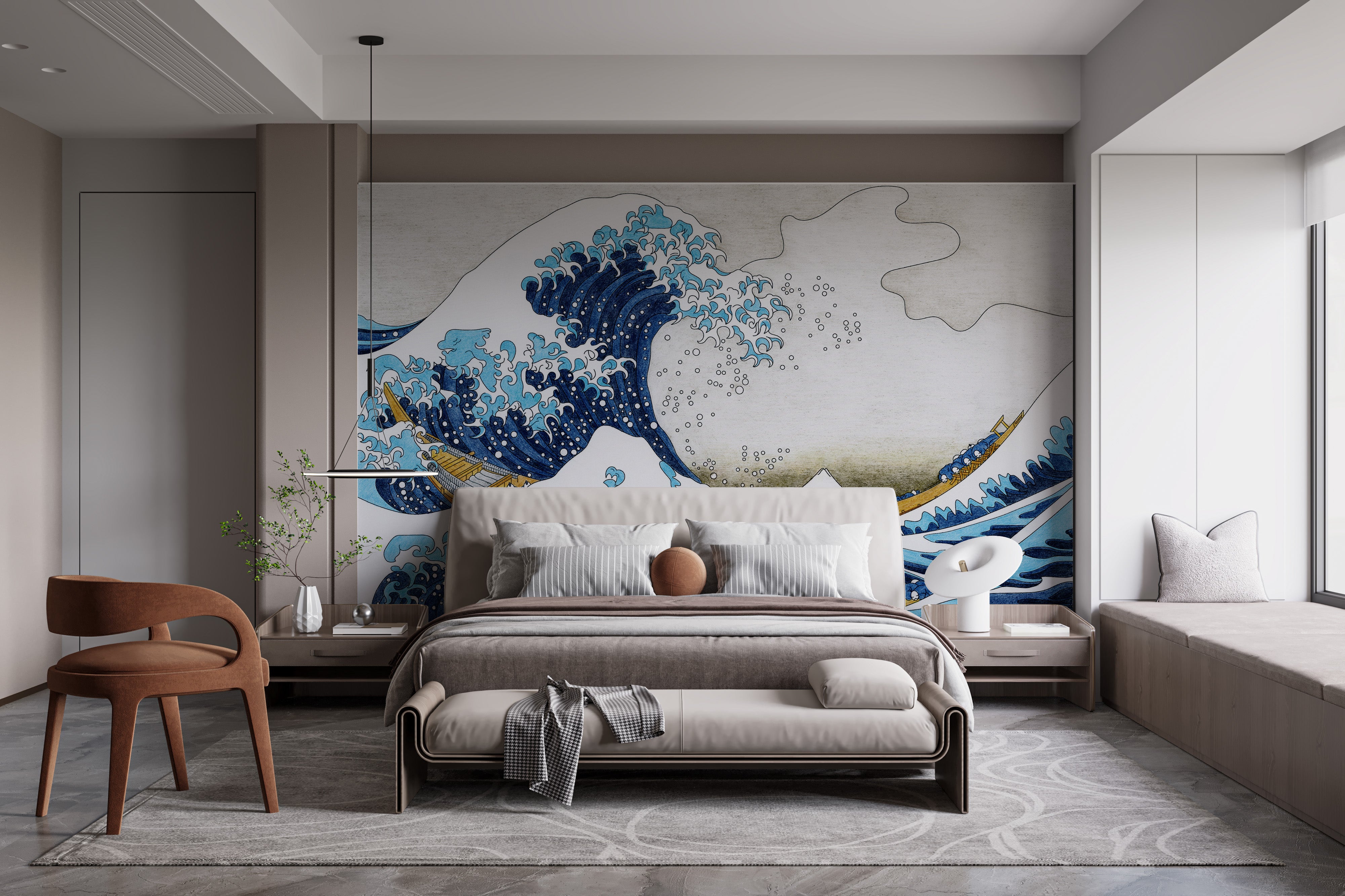 Mesmerizing Kanagawa Wave Wall Mural for Artistic Walls
