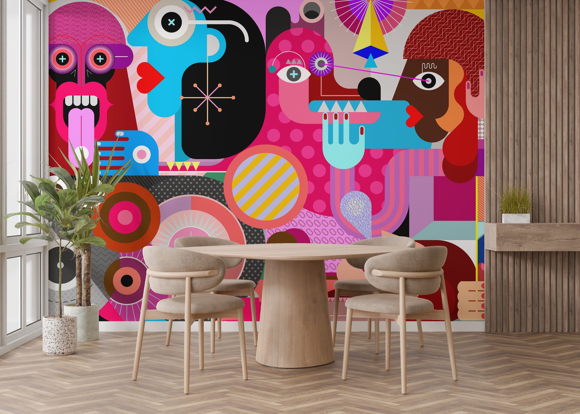 Collective Abstract Vision Wall Mural for Unique Decor