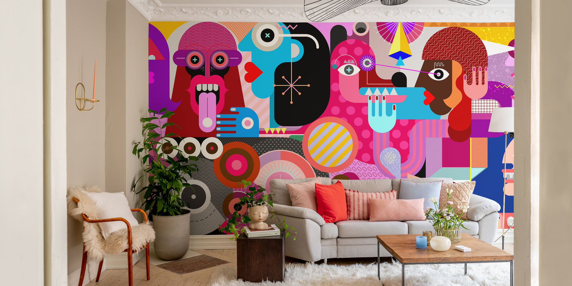 Collective Abstract Vision Wall Mural for Modern Walls
