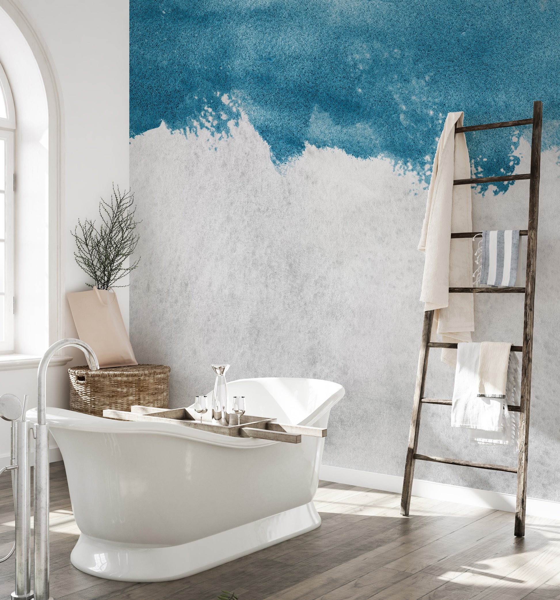 Blue Barnyard Removable Wall Mural for Spaces
