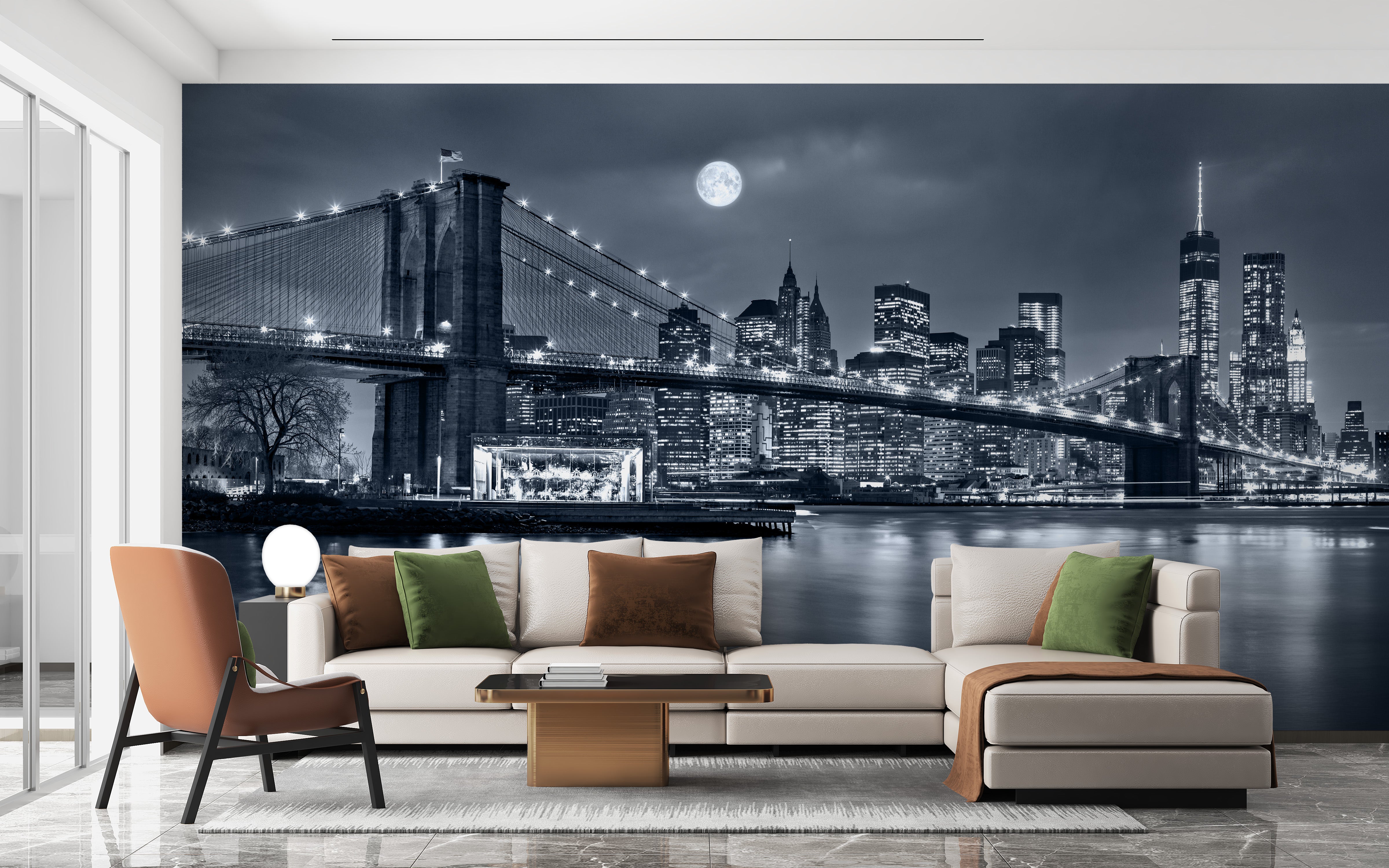 New York City Lights Self Adhesive Wall Mural