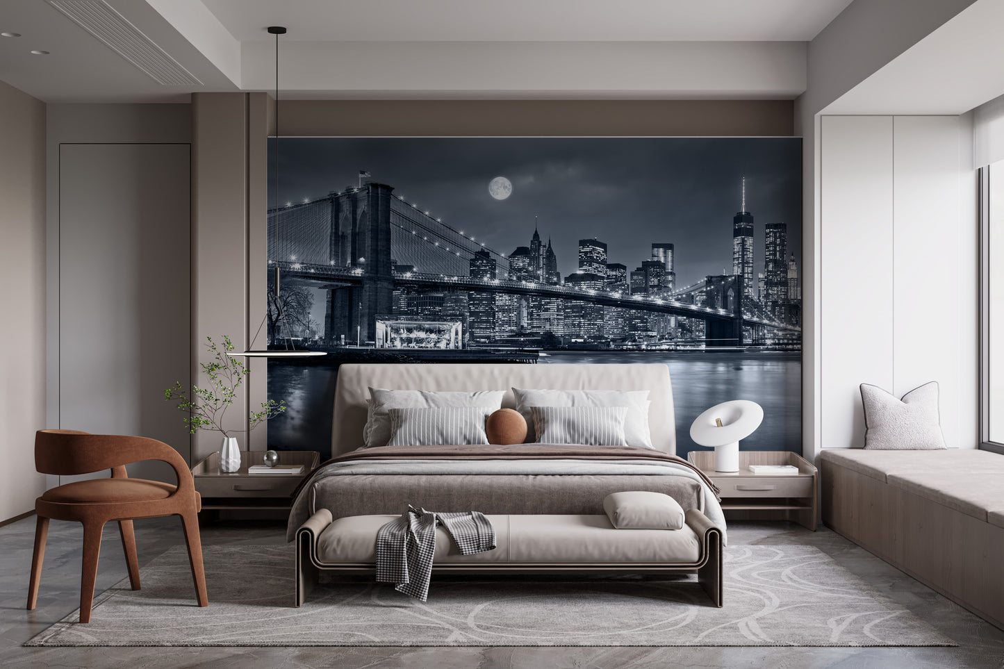 Self Adhesive New York City Lights Wall Mural