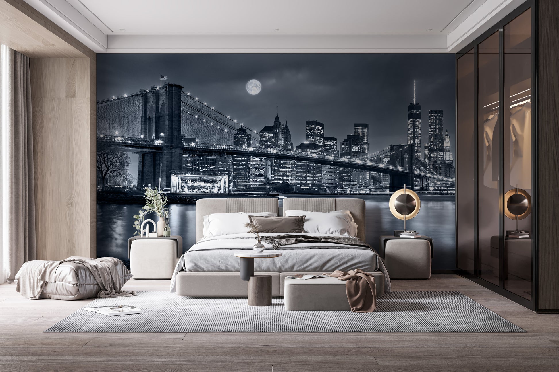 Self Adhesive Mural of New York City Lights