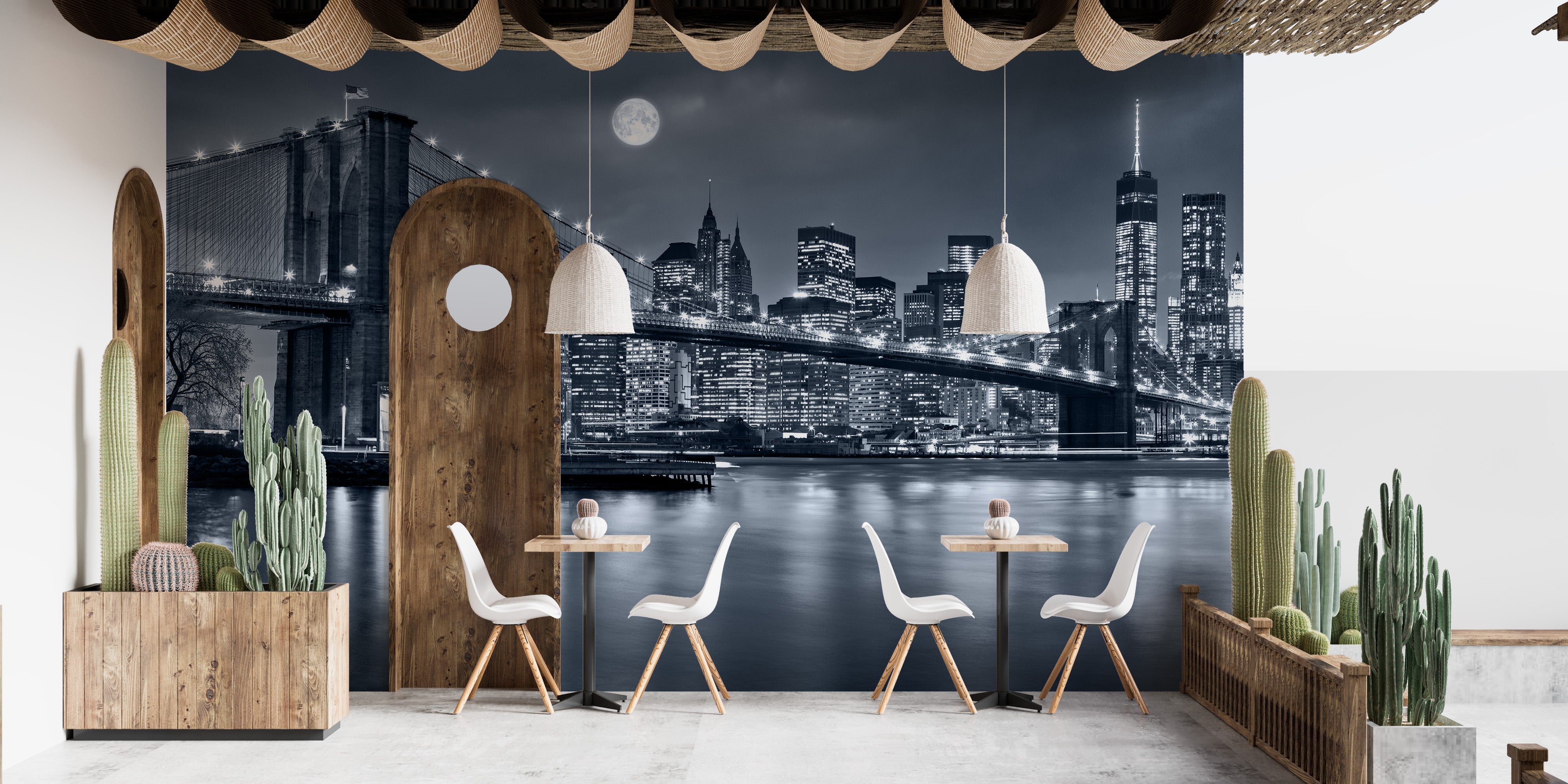 New York City Lights Self Adhesive Wallpaper Mural