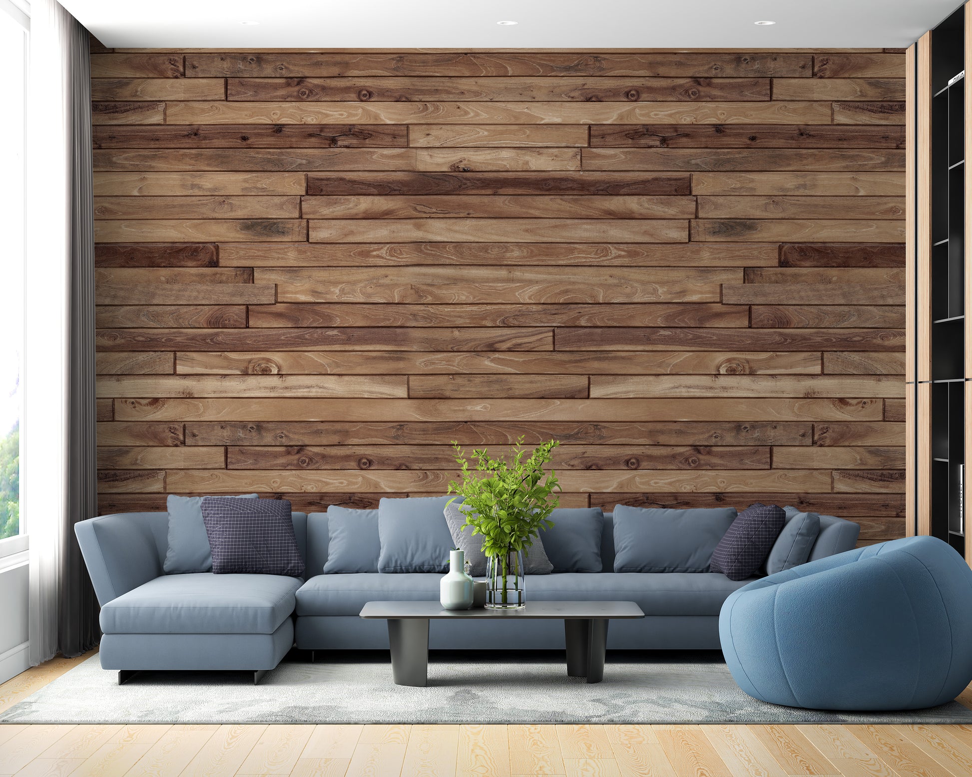 Elegant Timber Touch Wallpaper for Room Design