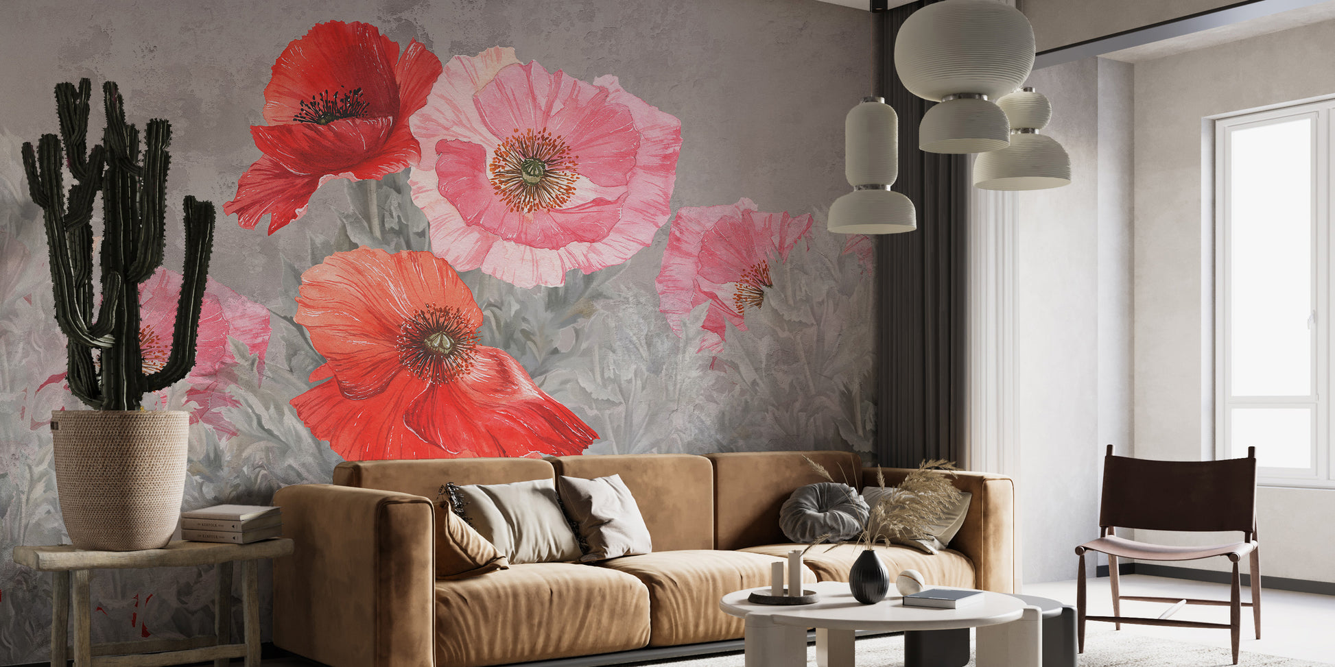 Bloom Symphony Watercolor Mural for Modern Rooms
