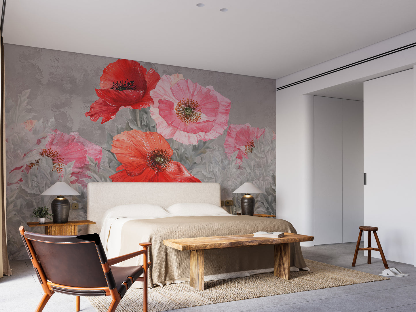 Watercolor Bloom Symphony Wall Mural for Easy Decor
