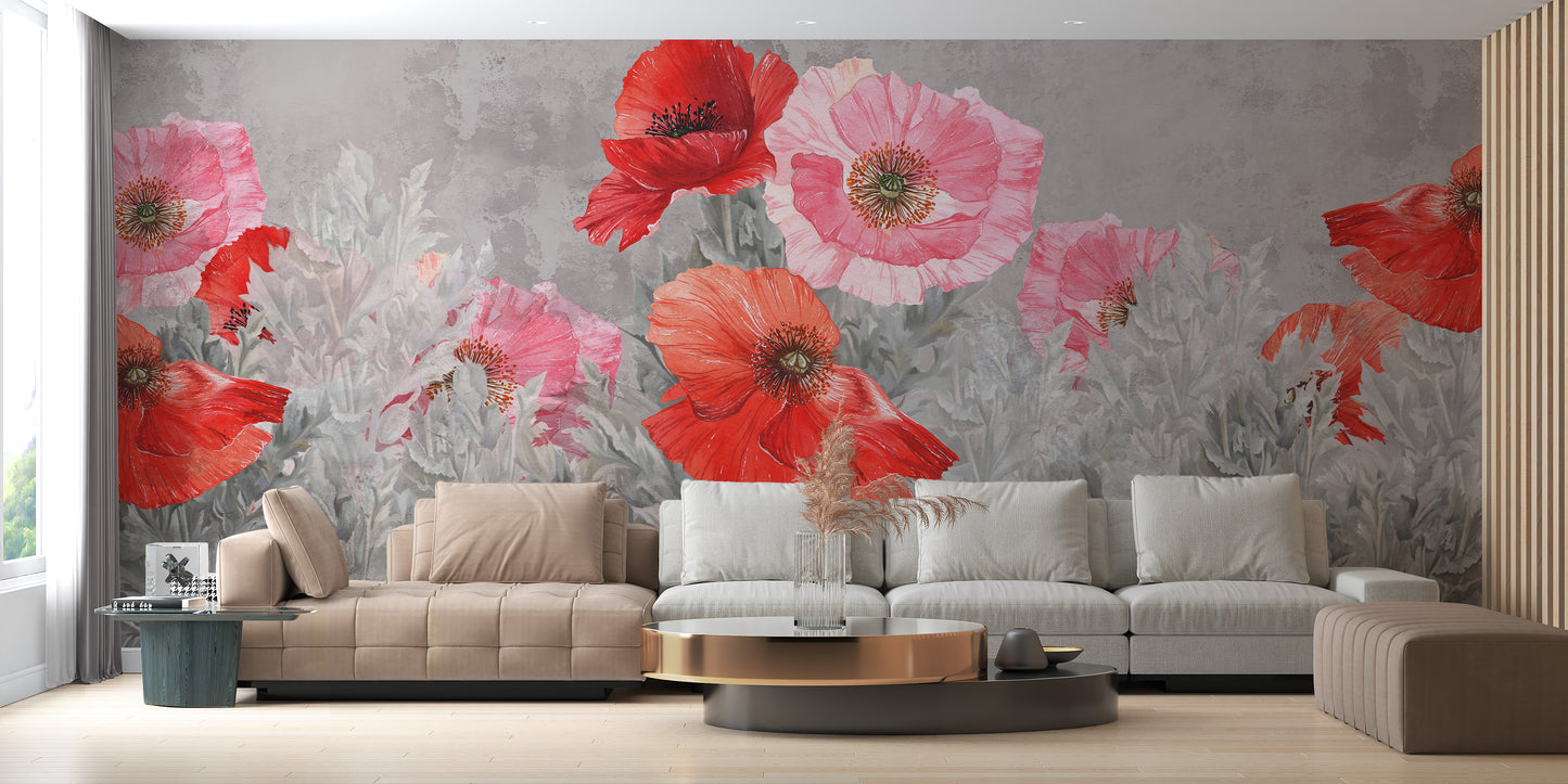 Watercolor Bloom Symphony Wall Mural for Interiors