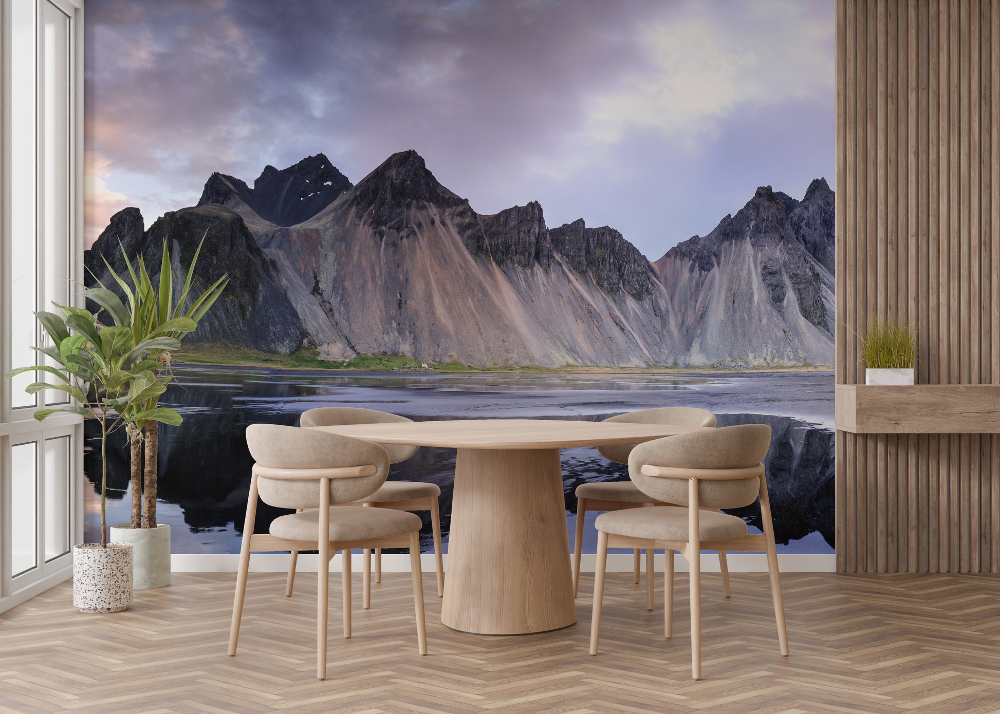 Dramatic Icelandic Dunes Mural for Stylish Spaces
