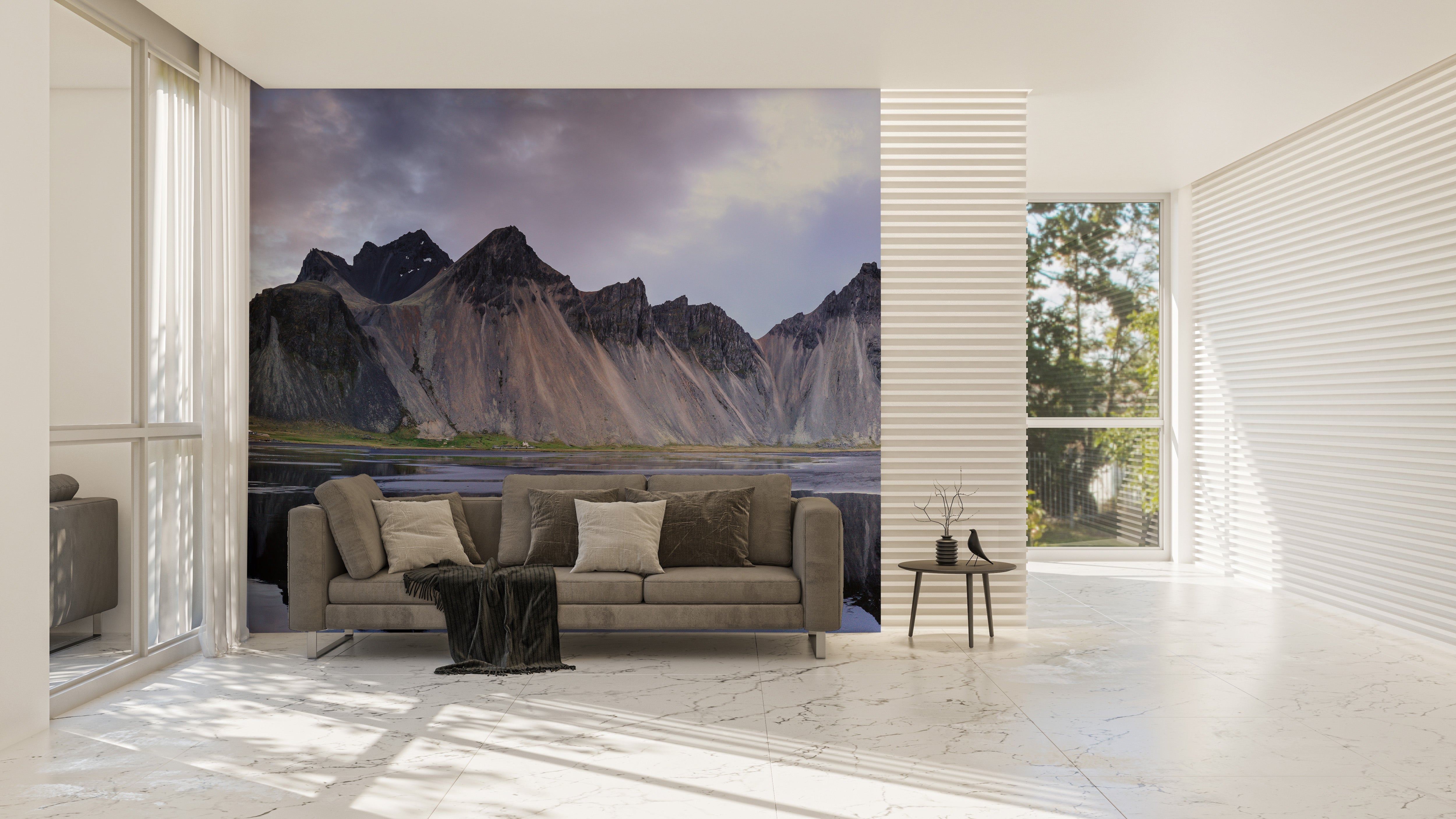 Dramatic Icelandic Dunes Mural for Modern Spaces
