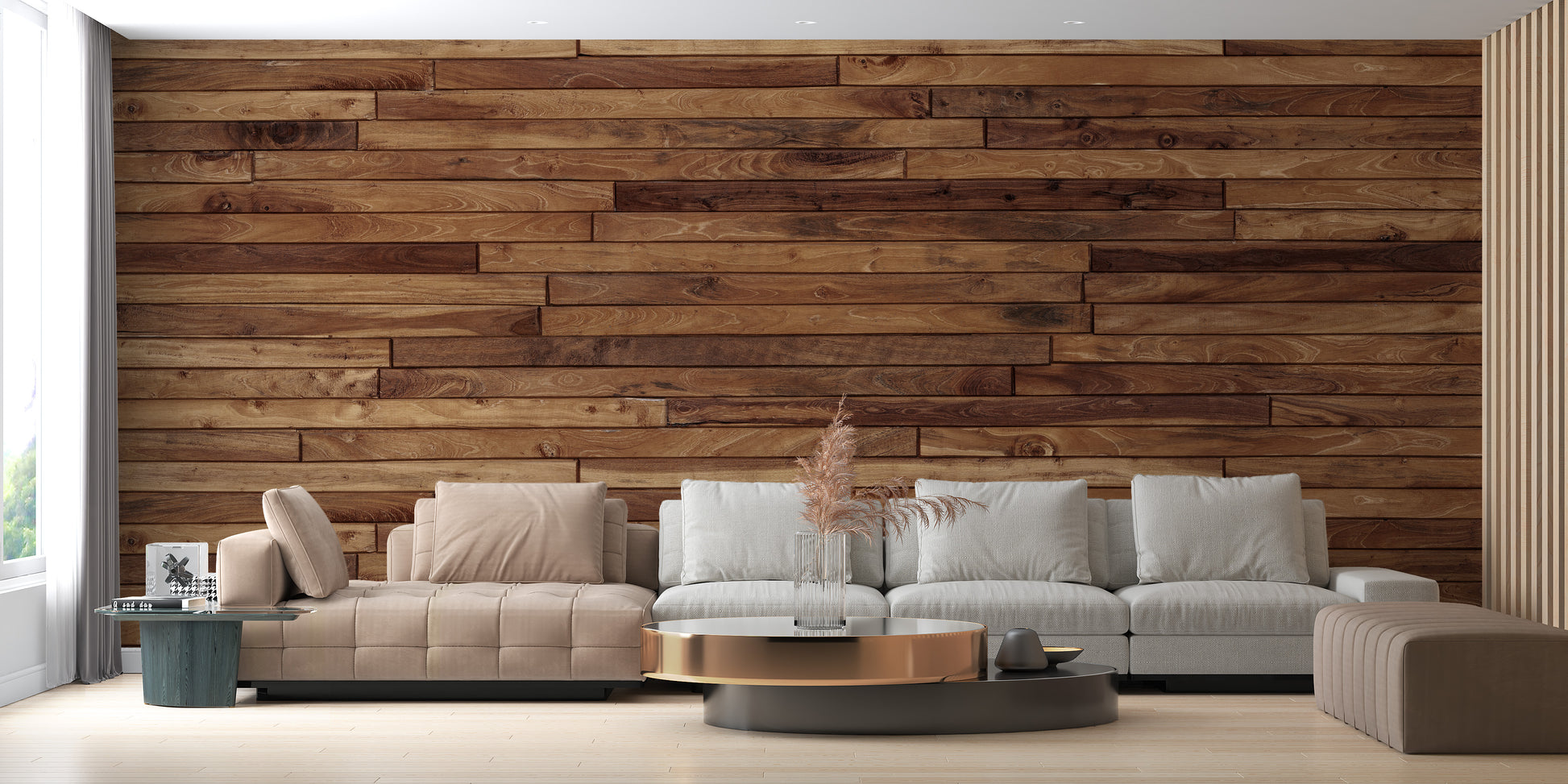 Warm Pine Timber Wallpaper Mural