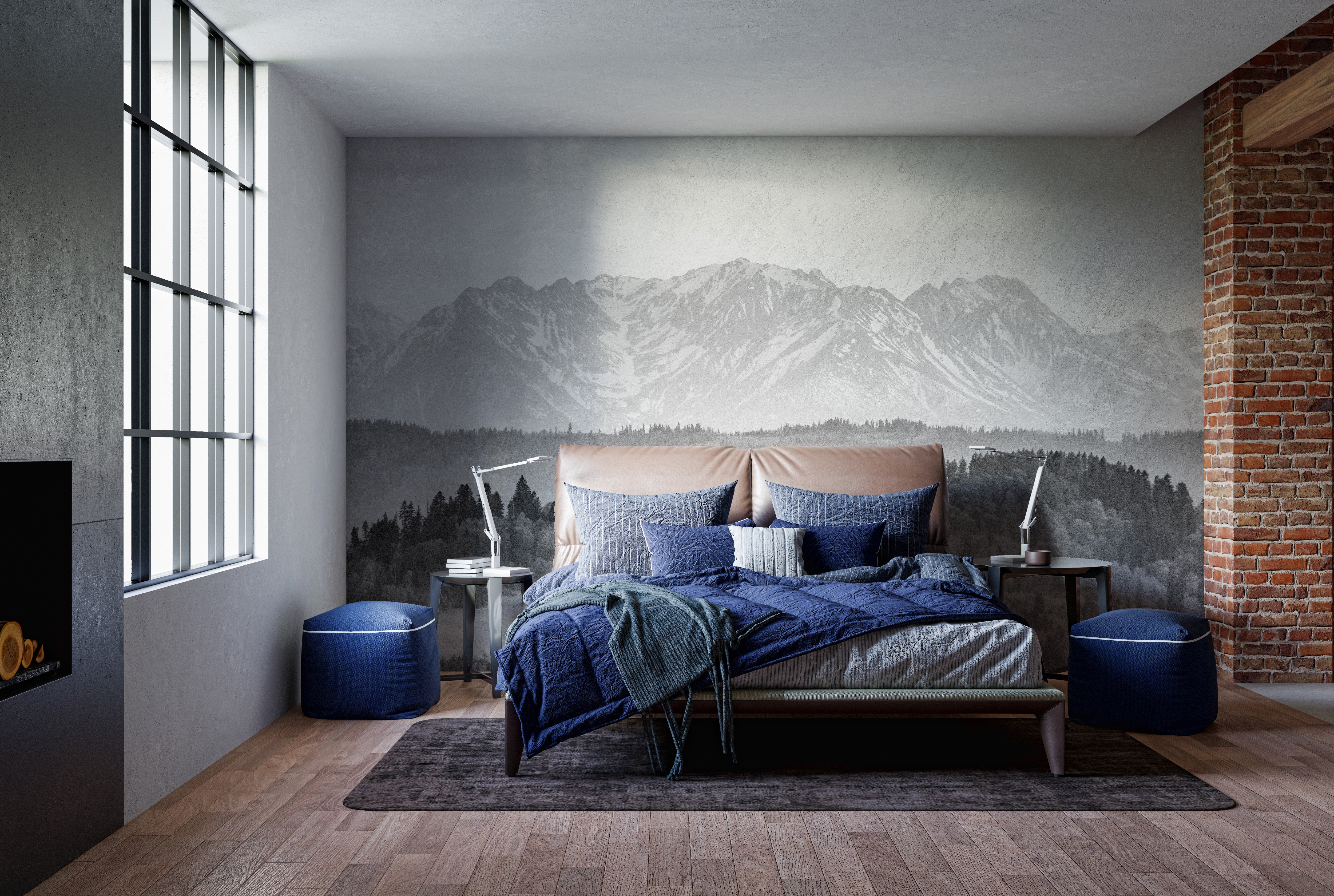 Snowy Landscape Wall Mural
