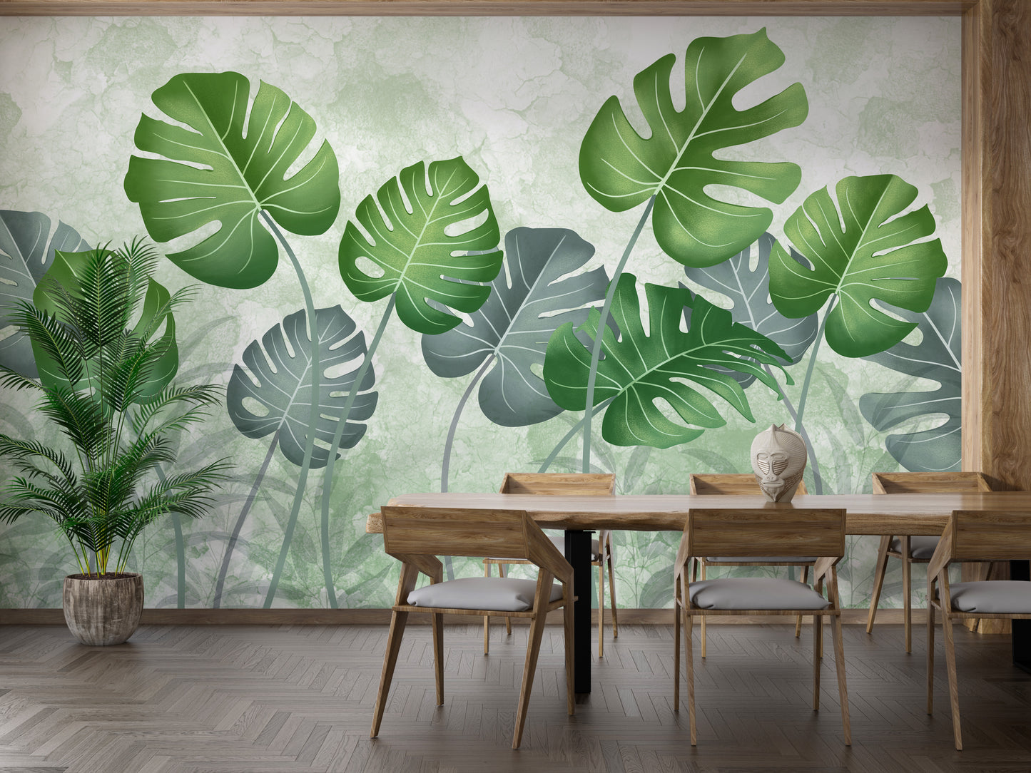 Exotic Canopy Leaves Wallpaper Mural