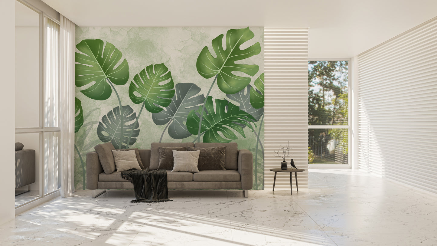 Canopy Leaves Exotic Wallpaper Mural