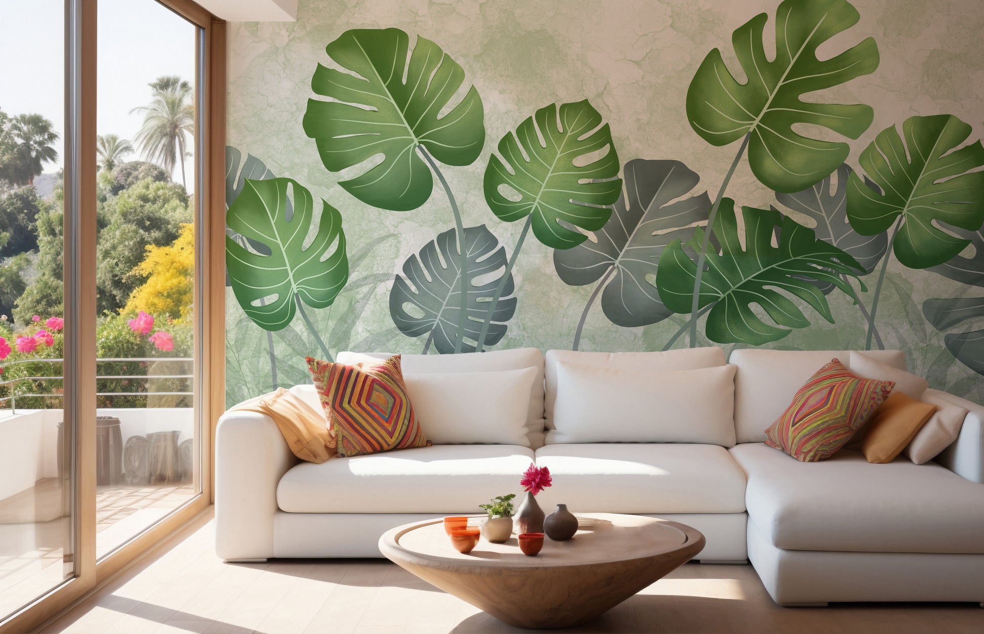 Lush Exotic Canopy Leaves Wallpaper Mural