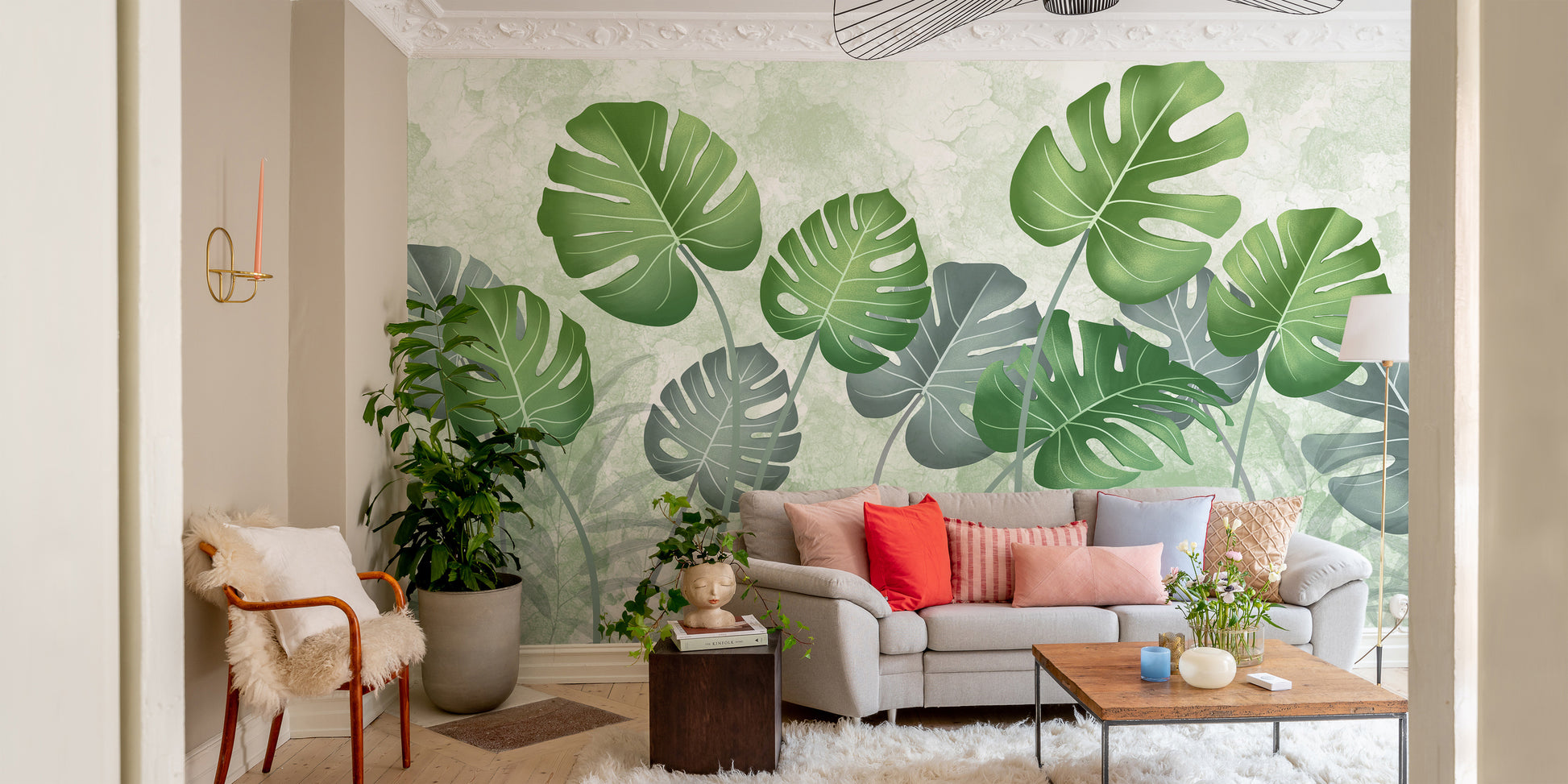 Exotic Leaves Canopy Wall Mural