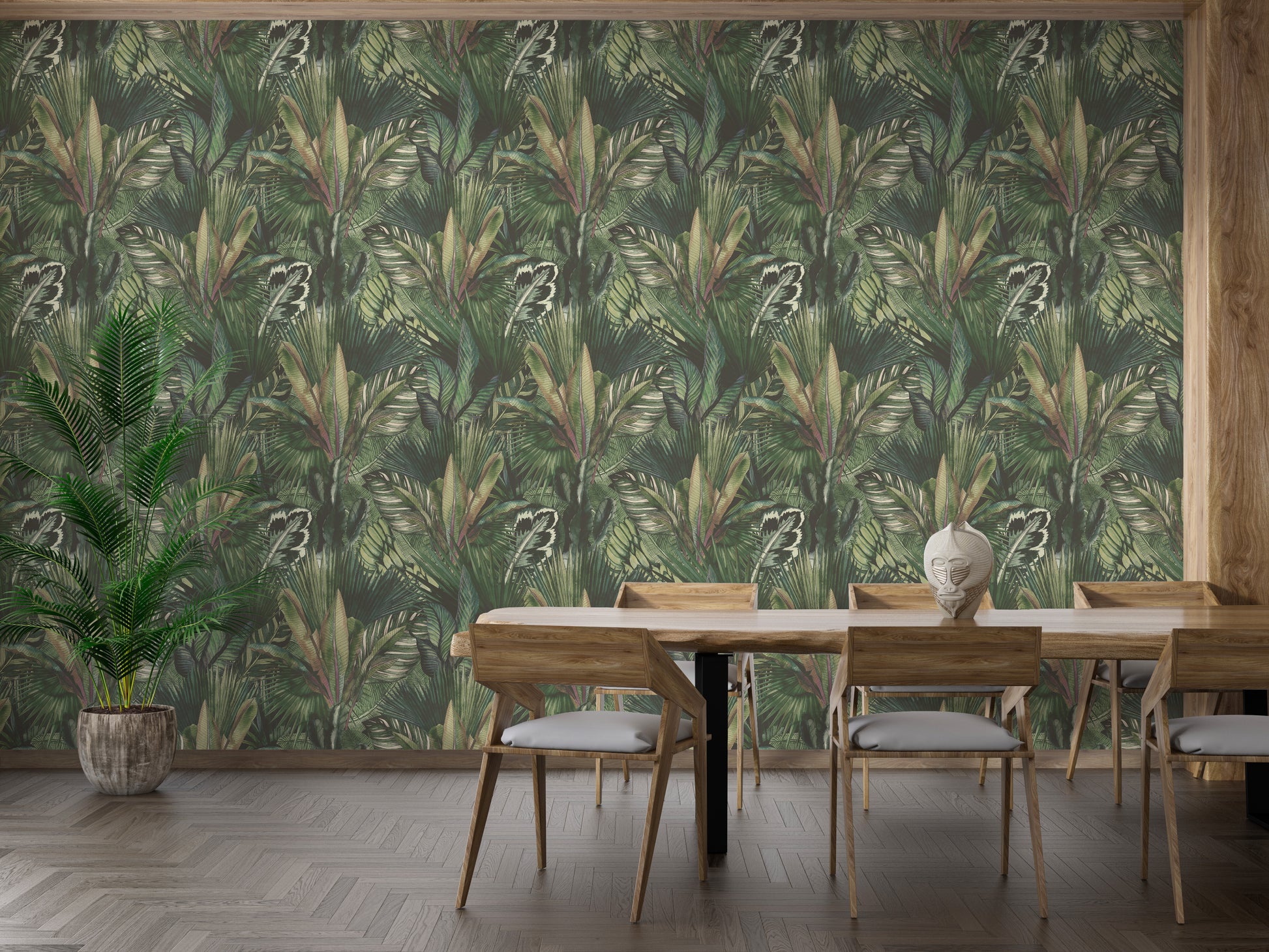 Watercolor Greenery Infusion Wallpaper Mural for walls