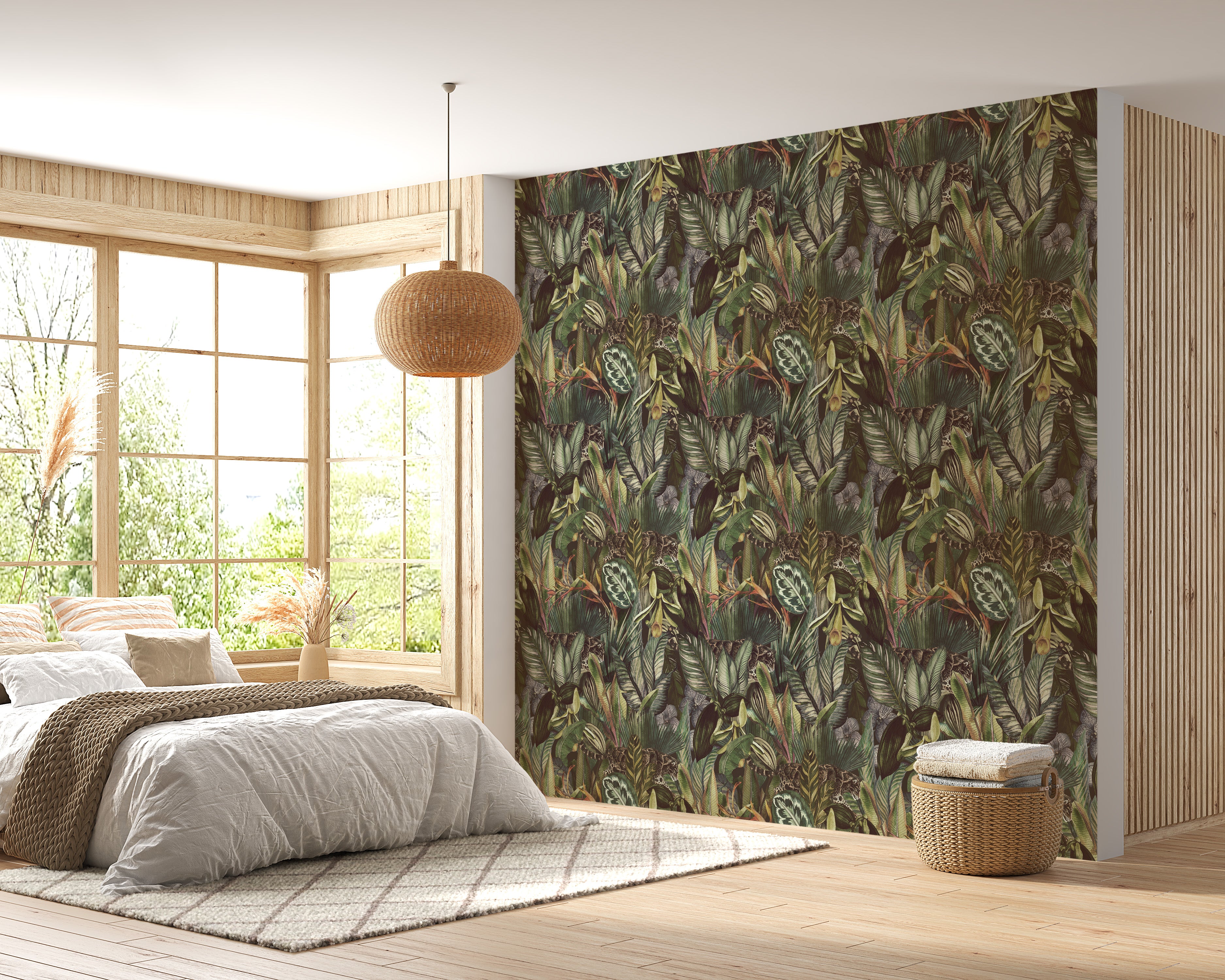 Tropical Leaf Tapestry Wallpaper Mural for a fresh look