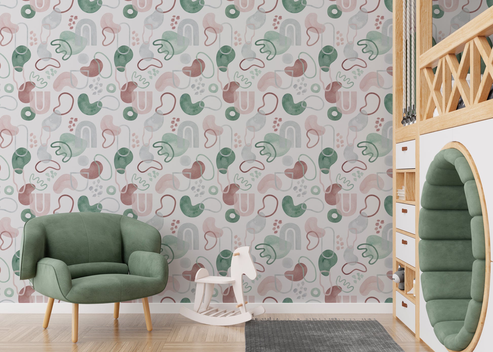 Repeated Pattern Design Wall Mural for vibrant walls