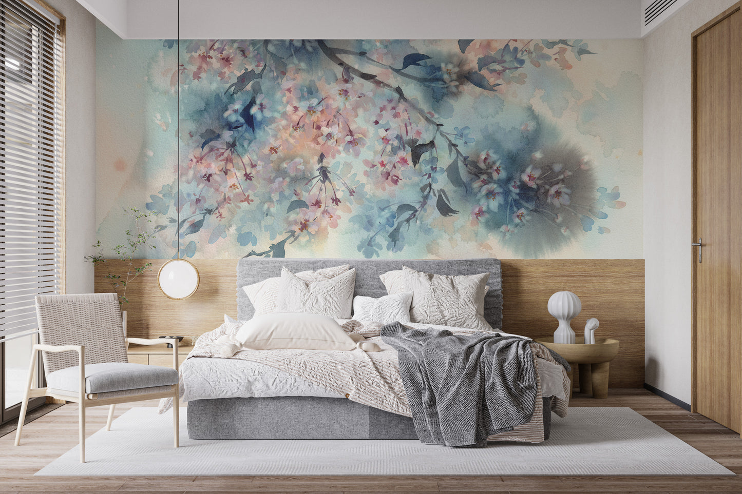 Self Adhesive Elegant Peach Petal Wall Mural for decor