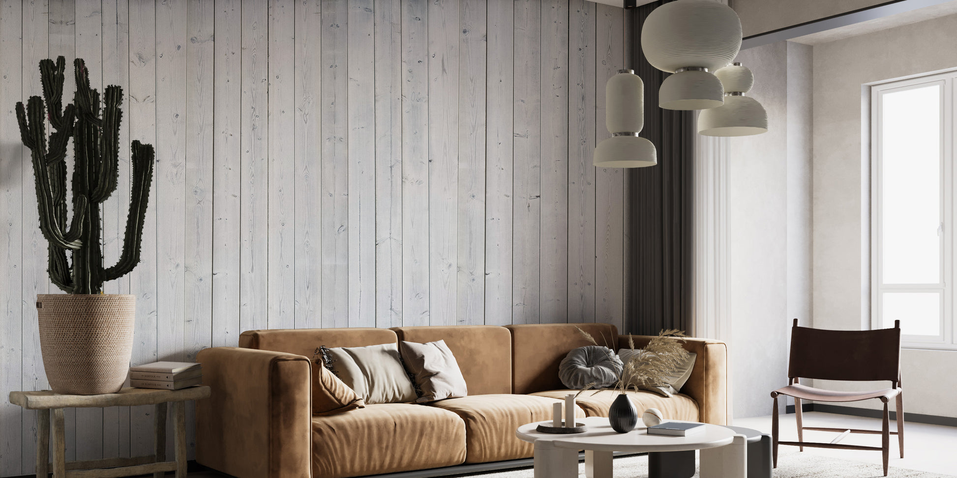 Authentic Wood Plank Wall Mural for rustic spaces